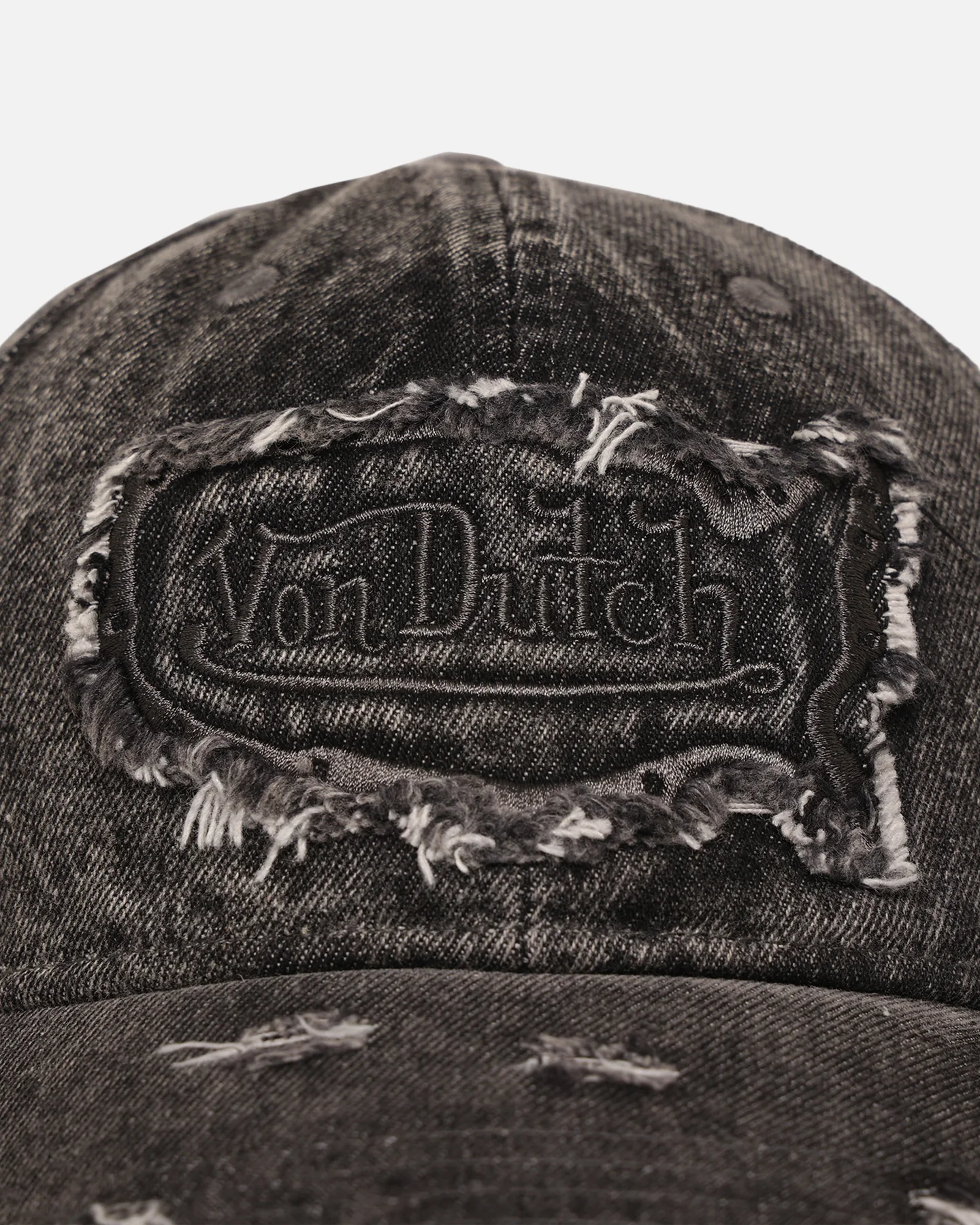 Von Dutch Washed Denim Dad Strapback Hat Washed Grey - Image 5