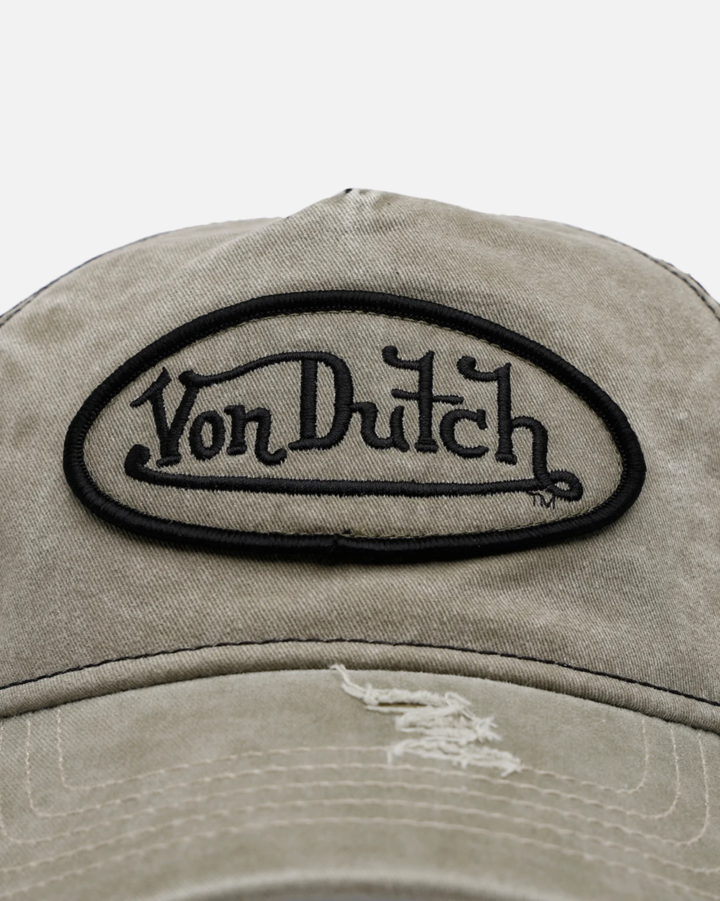 Von Dutch Washed Unstructured Trucker Snapback Washed Olive - Image 5