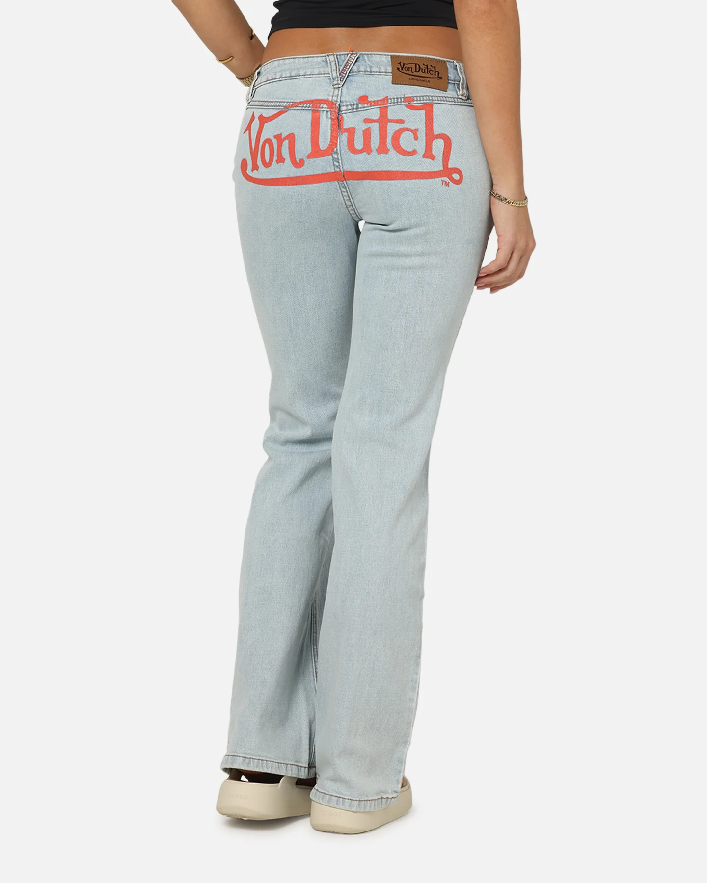 Von Dutch Women's Flare Denim Jeans Light Blue Denim - Image 5