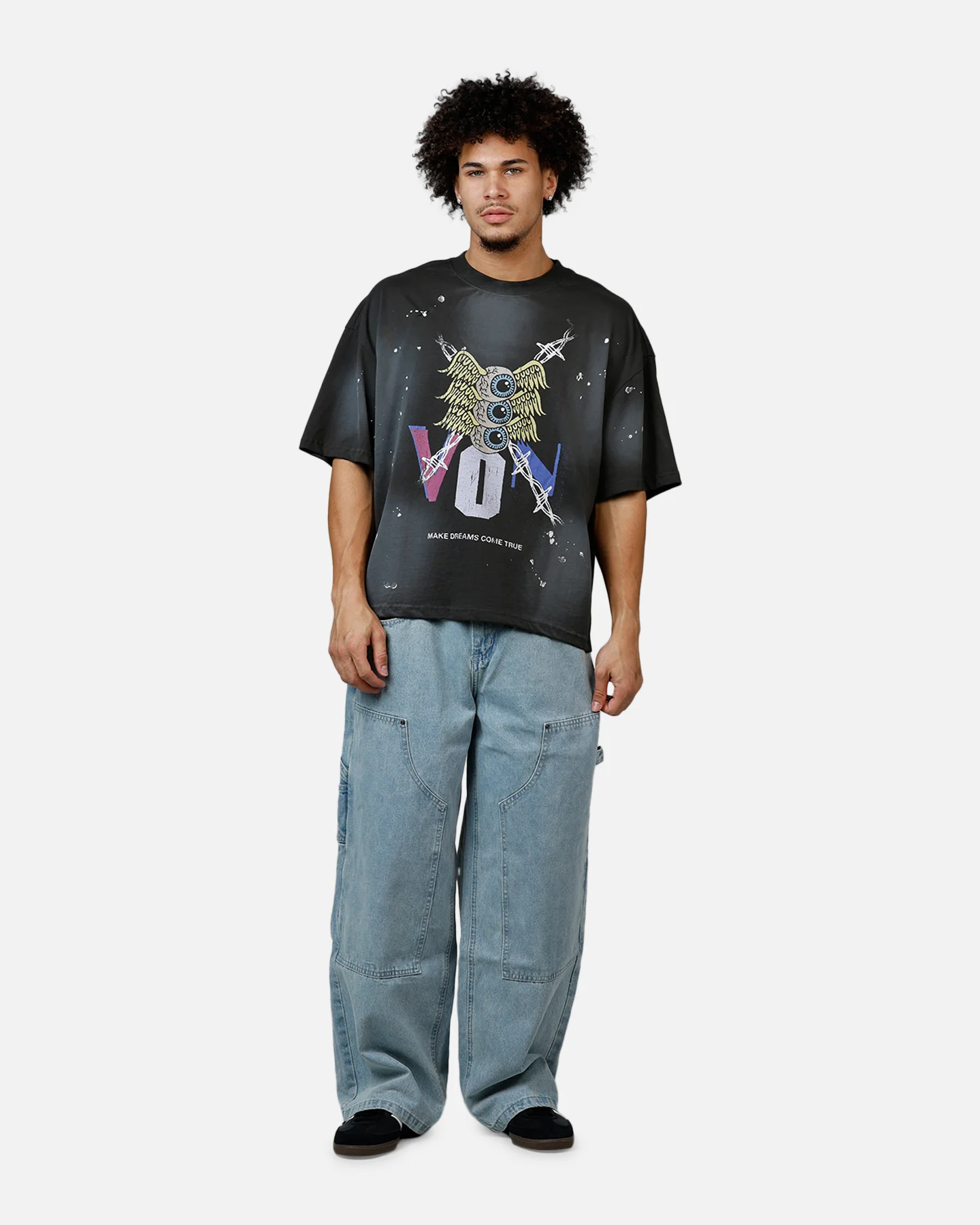 Von Dutch X Culture Kings CK T-Shirt Washed Black - Image 3