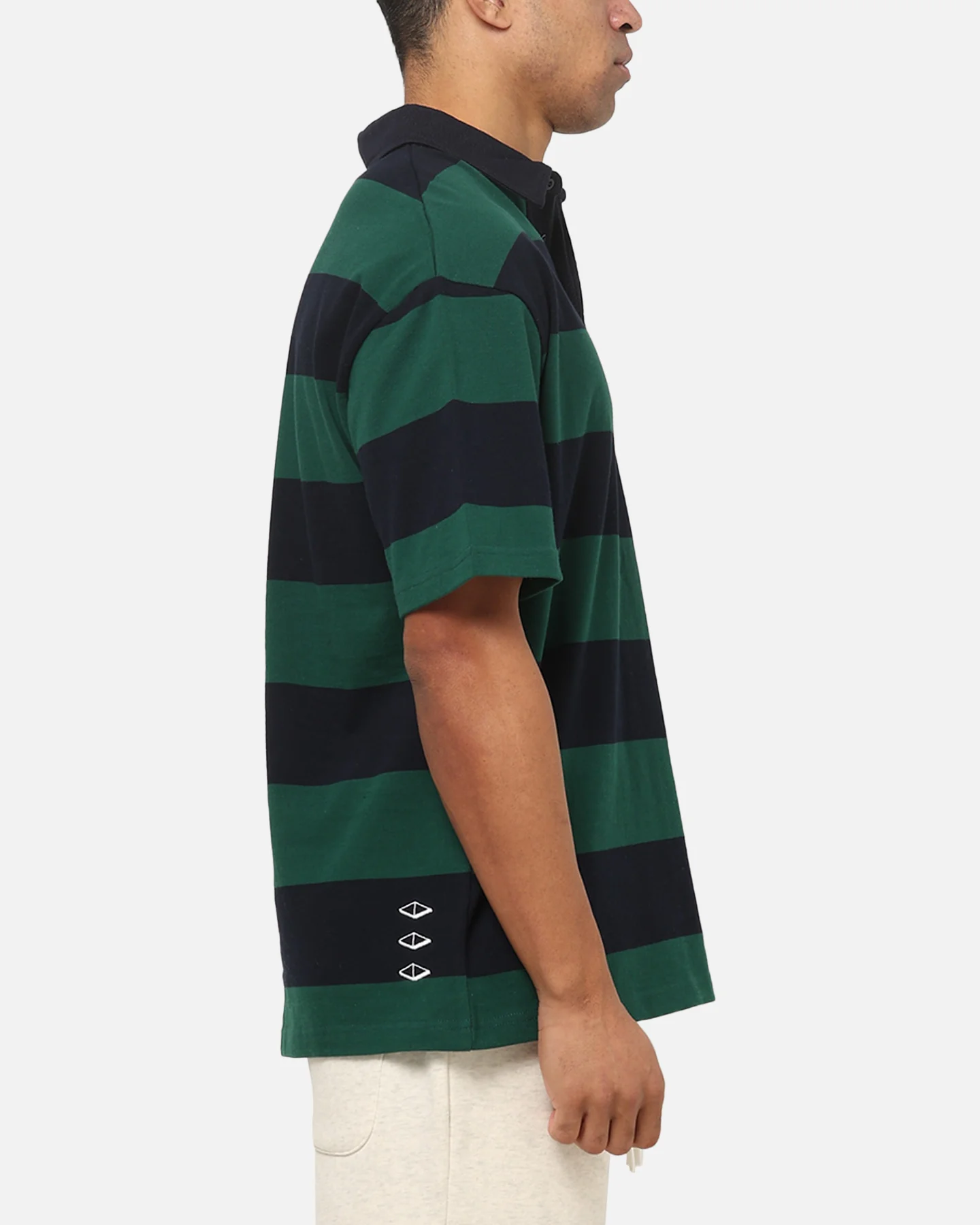 Vouseti Post Game Polo Shirt Navy/Teal - Image 4