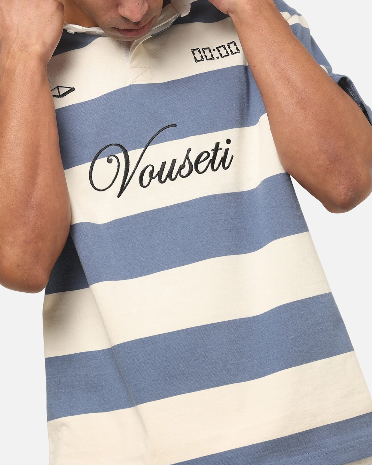 Vouseti Post Game Polo Shirt Blue - Image 6