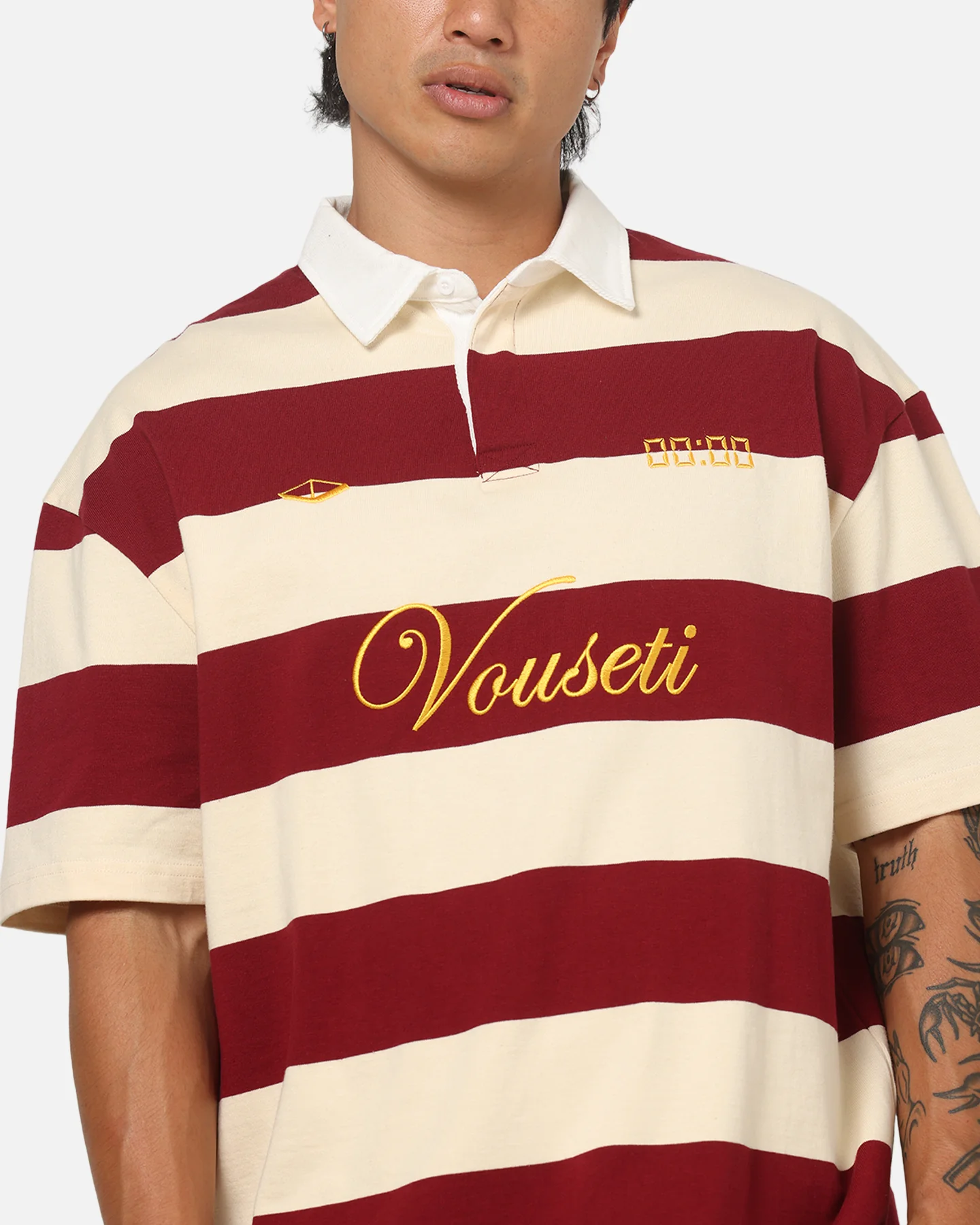 Vouseti Vouseti Rugby Polo Shirt Burgundy - Image 6