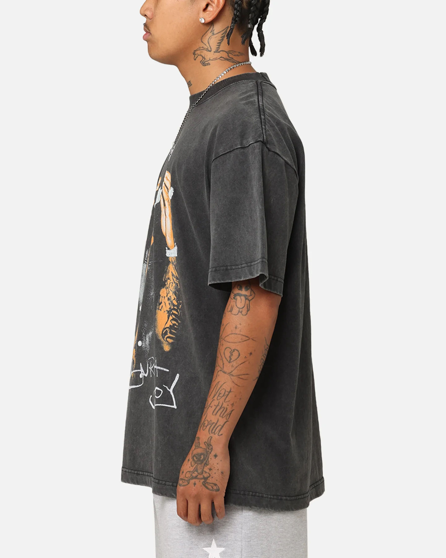 Warner Music Burna Boy T-Shirt Black - Image 6