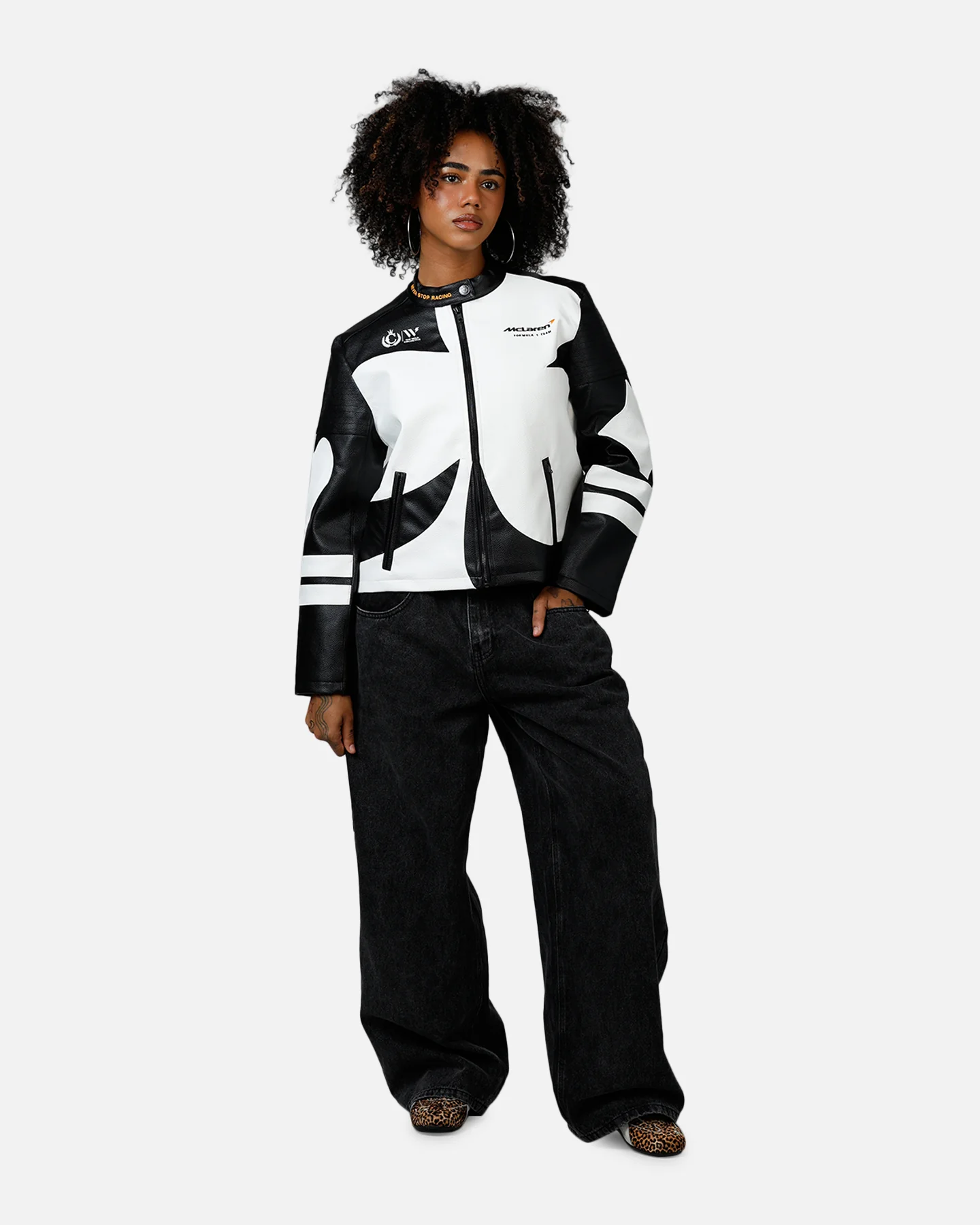 We Are The Wild Collective Women's Mclaren X Culture Kings 2025 Jacket White/Black - Image 3