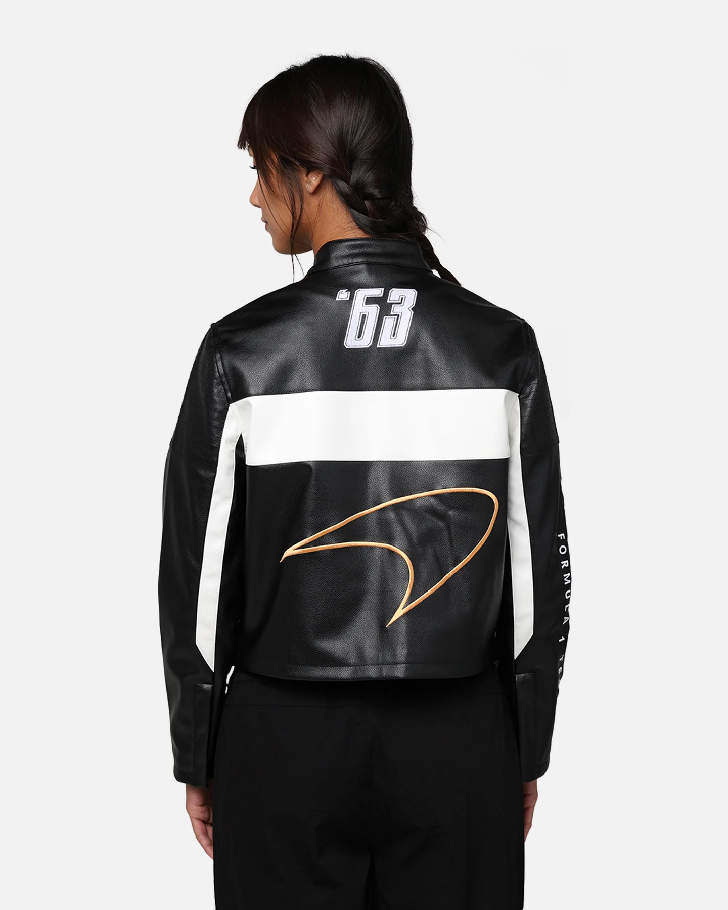 We Are The Wild Collective X McLaren Women's Crop Racing Jacket Black - Image 5