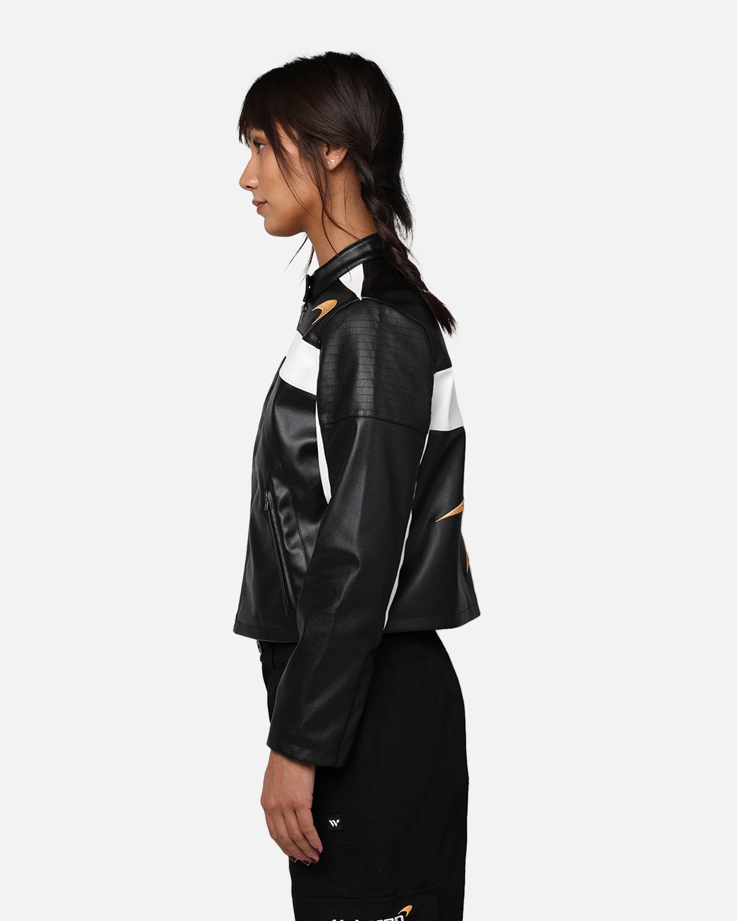 We Are The Wild Collective X McLaren Women's Crop Racing Jacket Black - Image 8