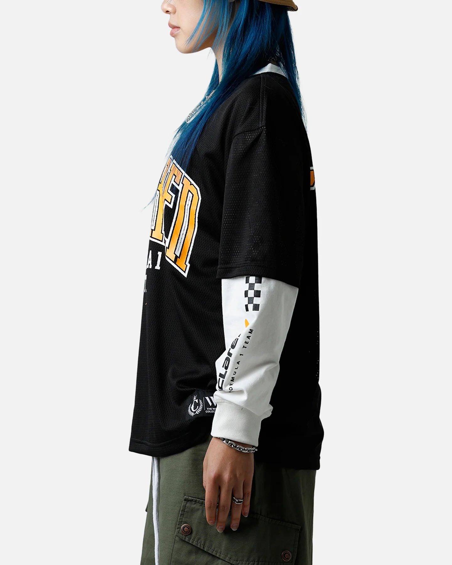 We Are The Wild Collective X Women's Mclaren 'Vegas Grad Prix 2024' Mesh Long Sleeve Jersey Black - Image 7