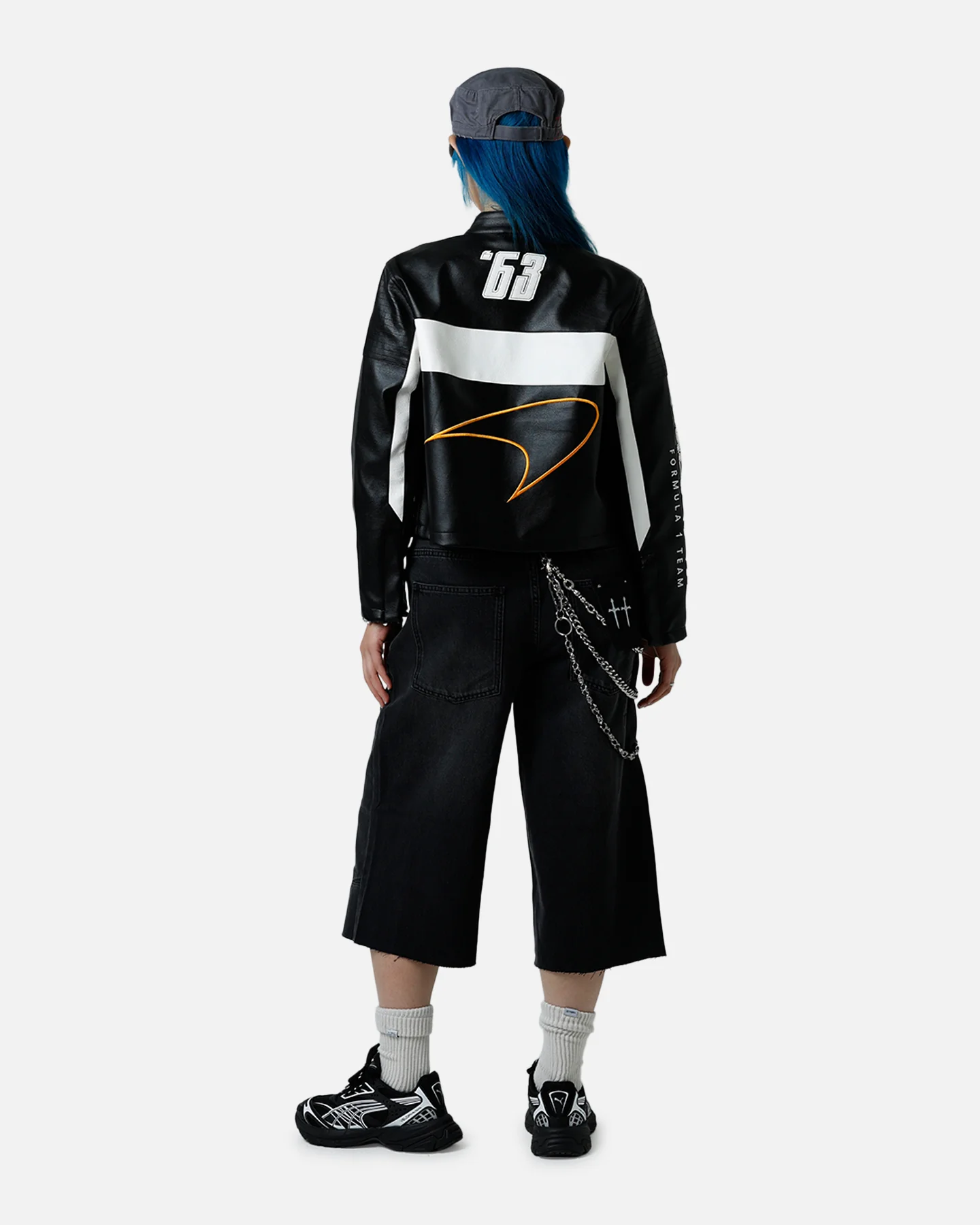 We Are The Wild Collective X Women's Mclaren 'Vegas Grad Prix 2024' Crop Racing Jacket Black - Image 6