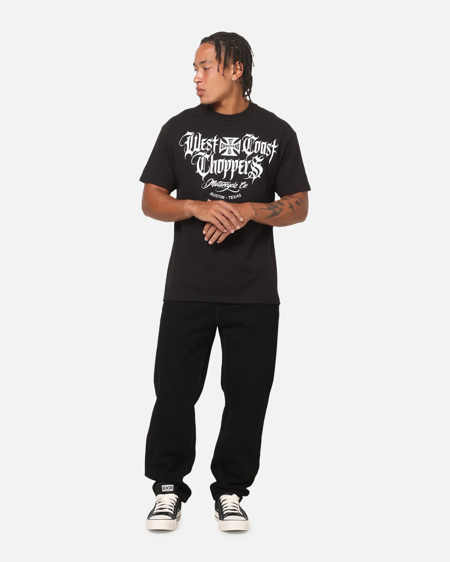 West Coast Choppers Gothic Logo T-Shirt Black - Image 2