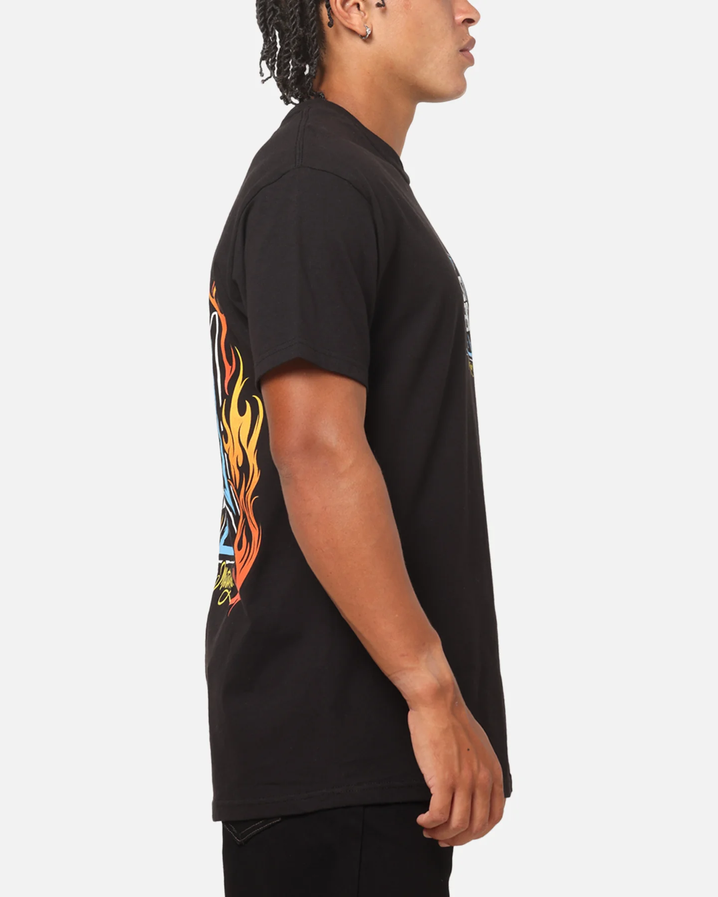West Coast Choppers Skew Logo Flames T-Shirt Black - Image 5