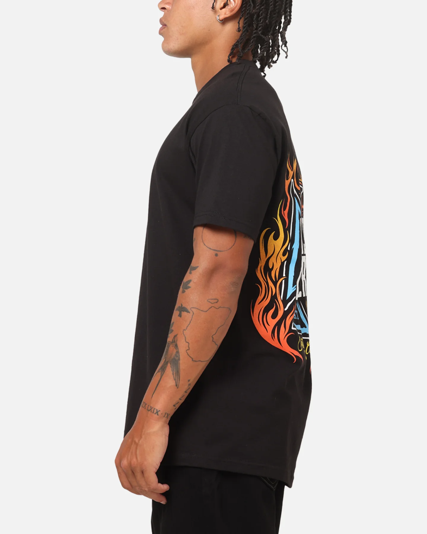 West Coast Choppers Skew Logo Flames T-Shirt Black - Image 6