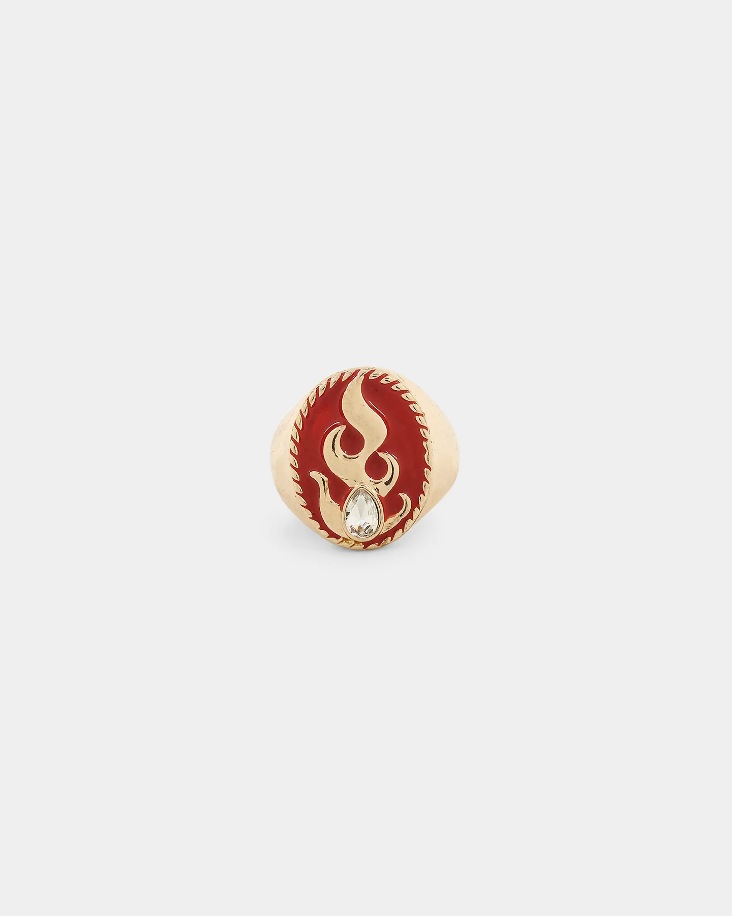 Wild For The Weekend Flame Signet Ring (Large) Gold - Image 2