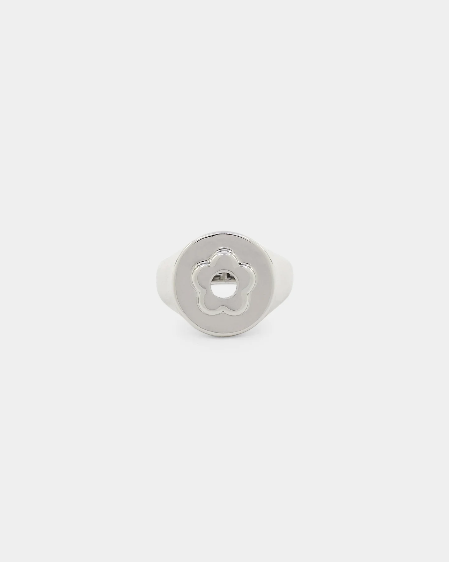 Wild For The Weekend Flower Power Signet Ring (Medium) Silver - Image 2
