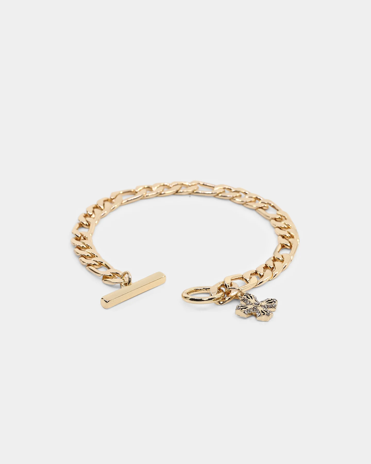 Wild for the Weekend T Bar Cross Bracelet Gold - Image 2