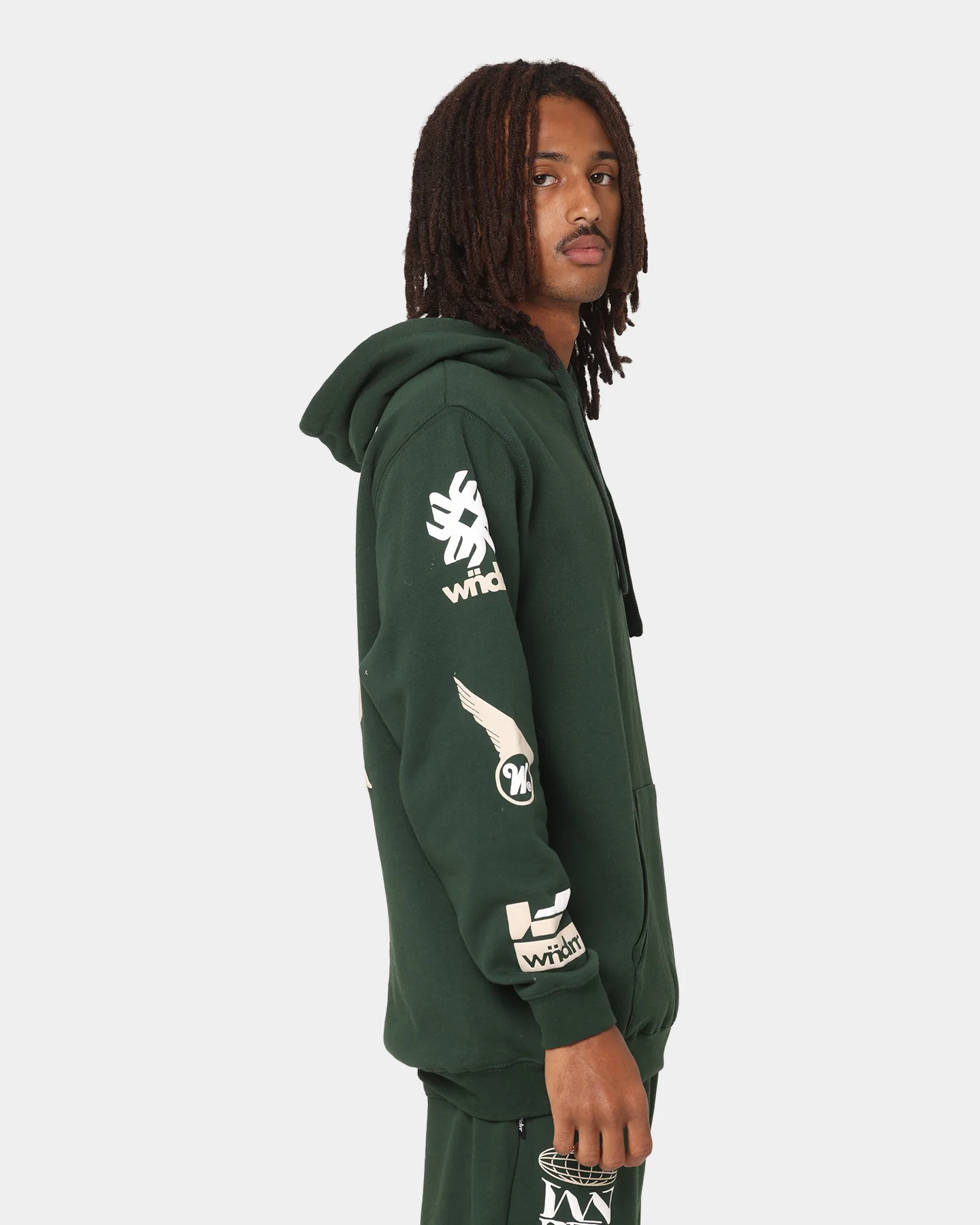 WNDRR Market Hoodie Forest Green - Image 5