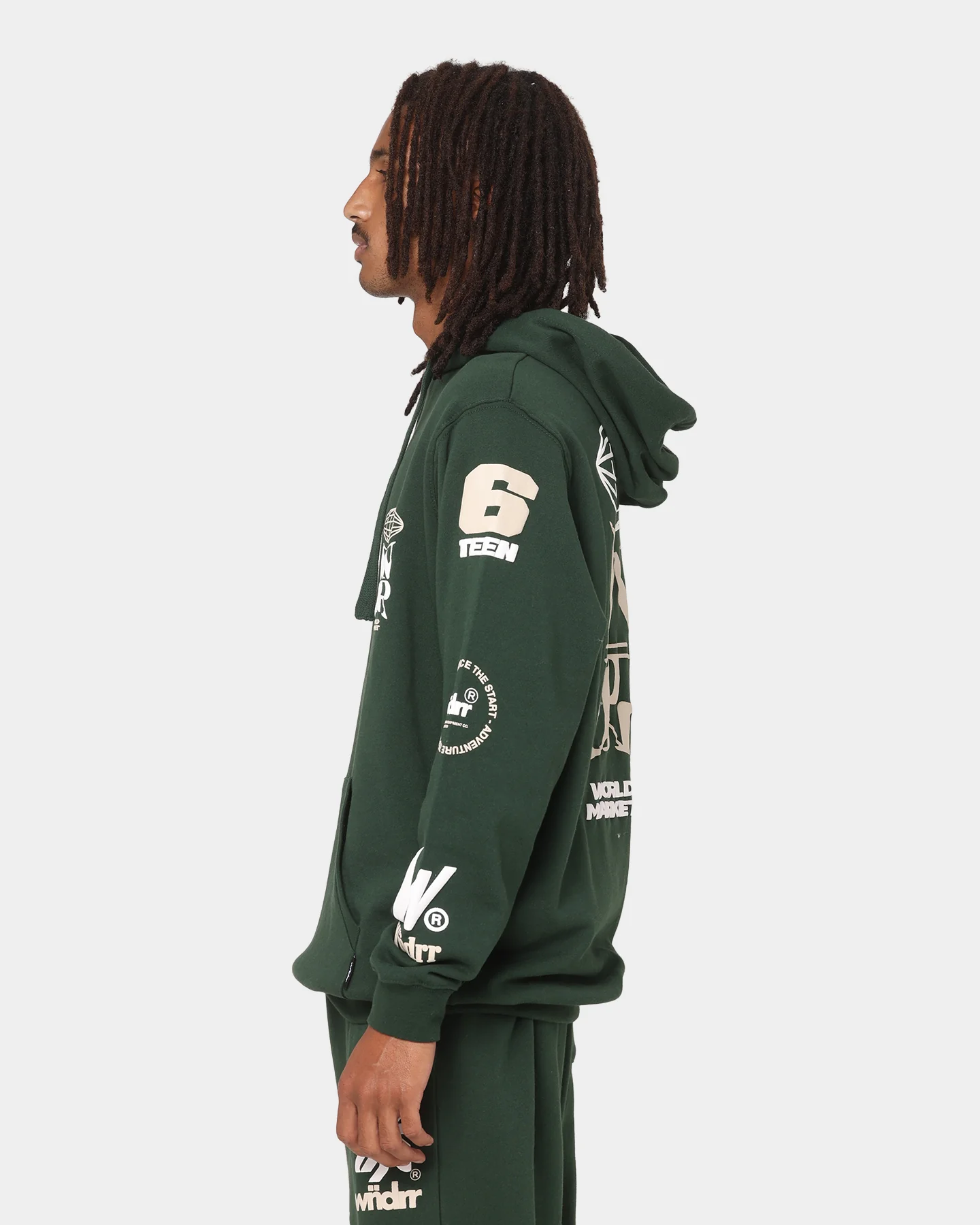 WNDRR Market Hoodie Forest Green - Image 6