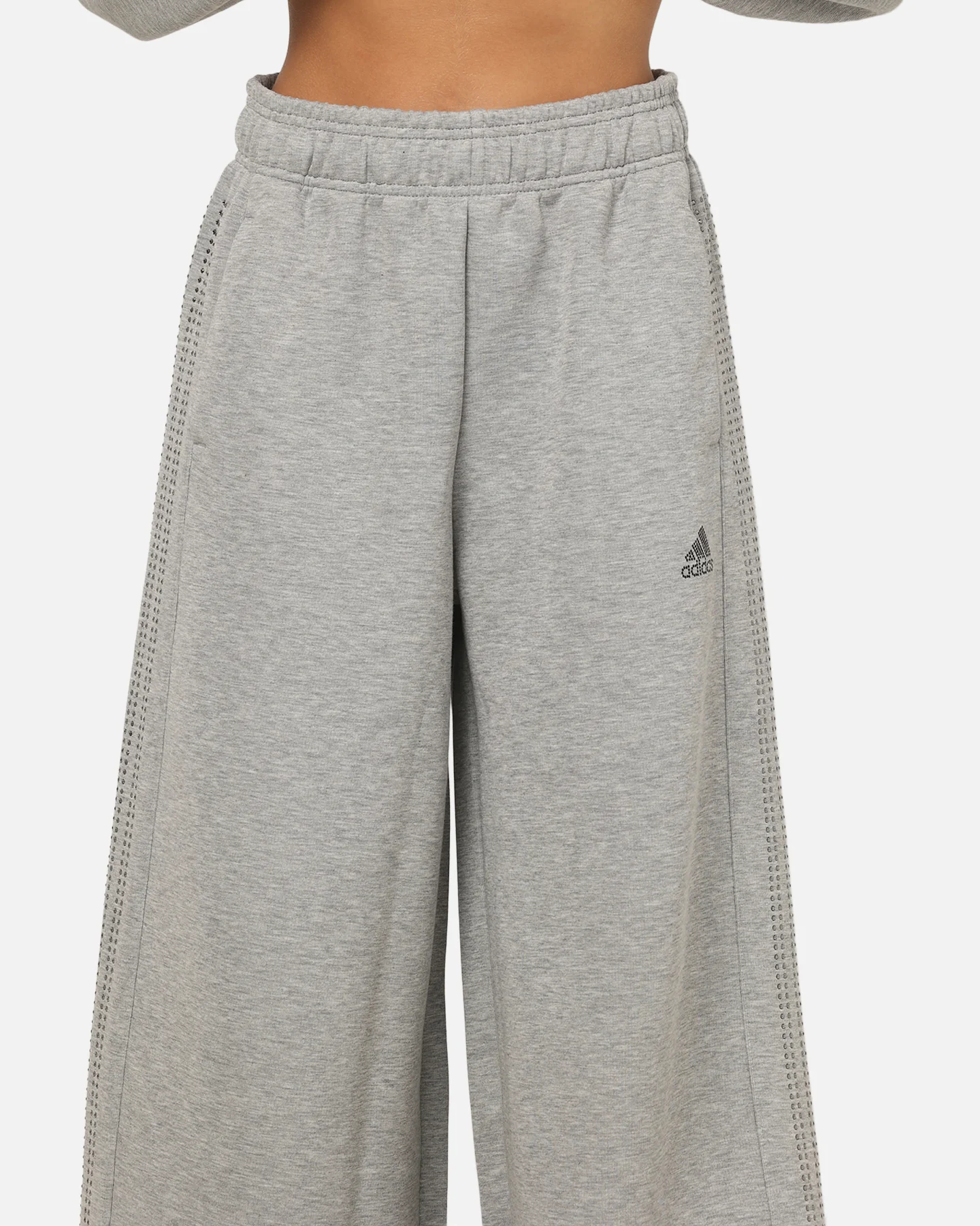 Adidas Women's Teamgeist Rhinestone Track Pants Grey Marle - Image 7