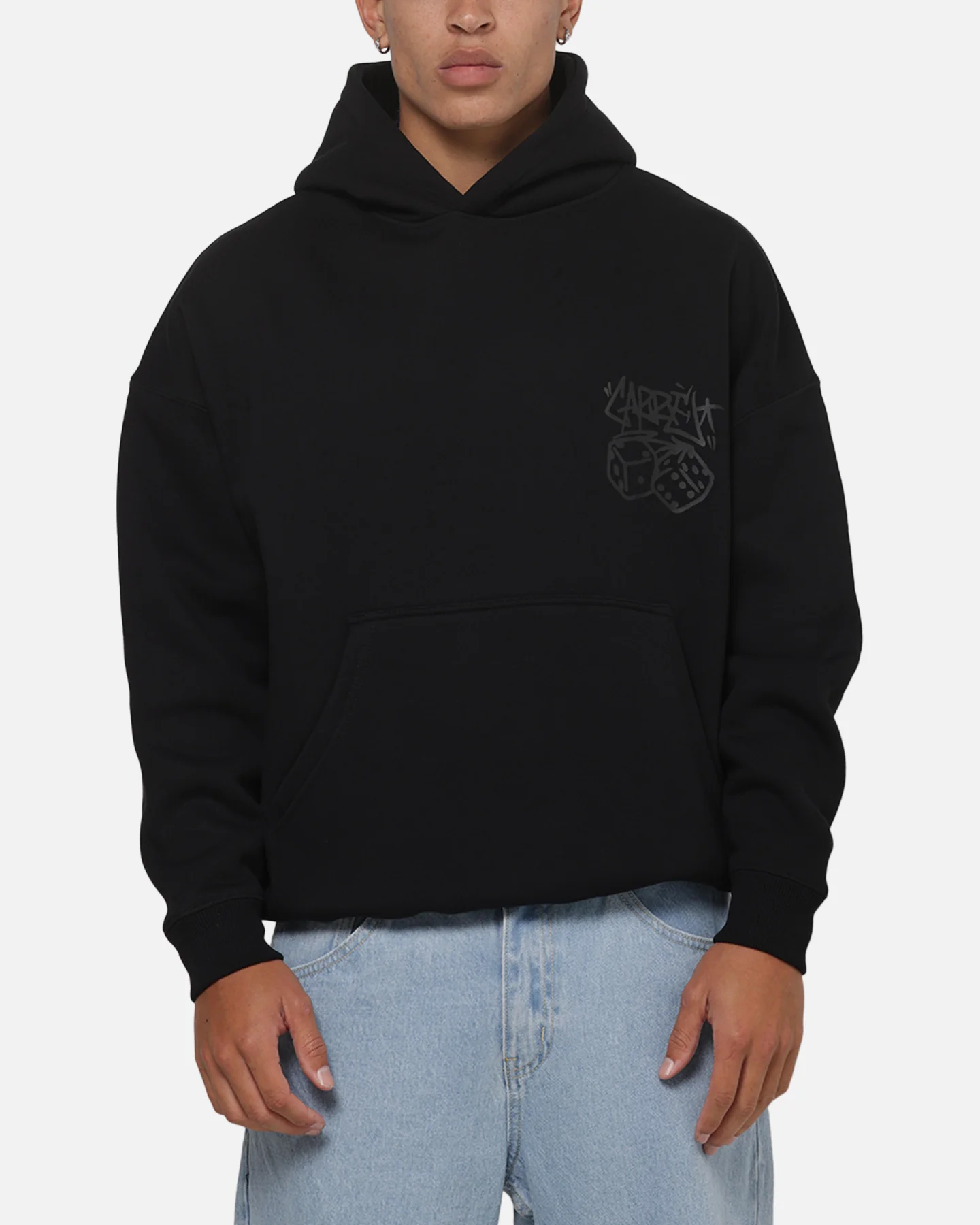 Carre Worldwide Rolling Hoodie Black - Image 2