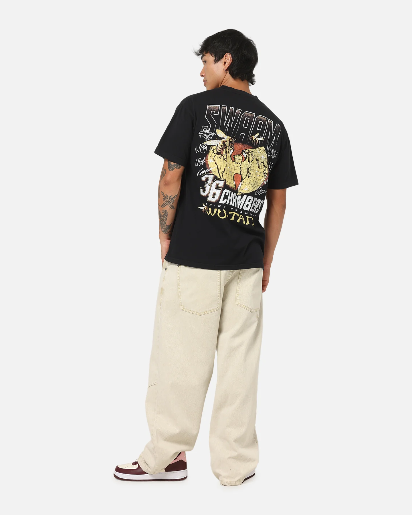 Wu Tang Clan Swarm T-Shirt True Black - Image 4