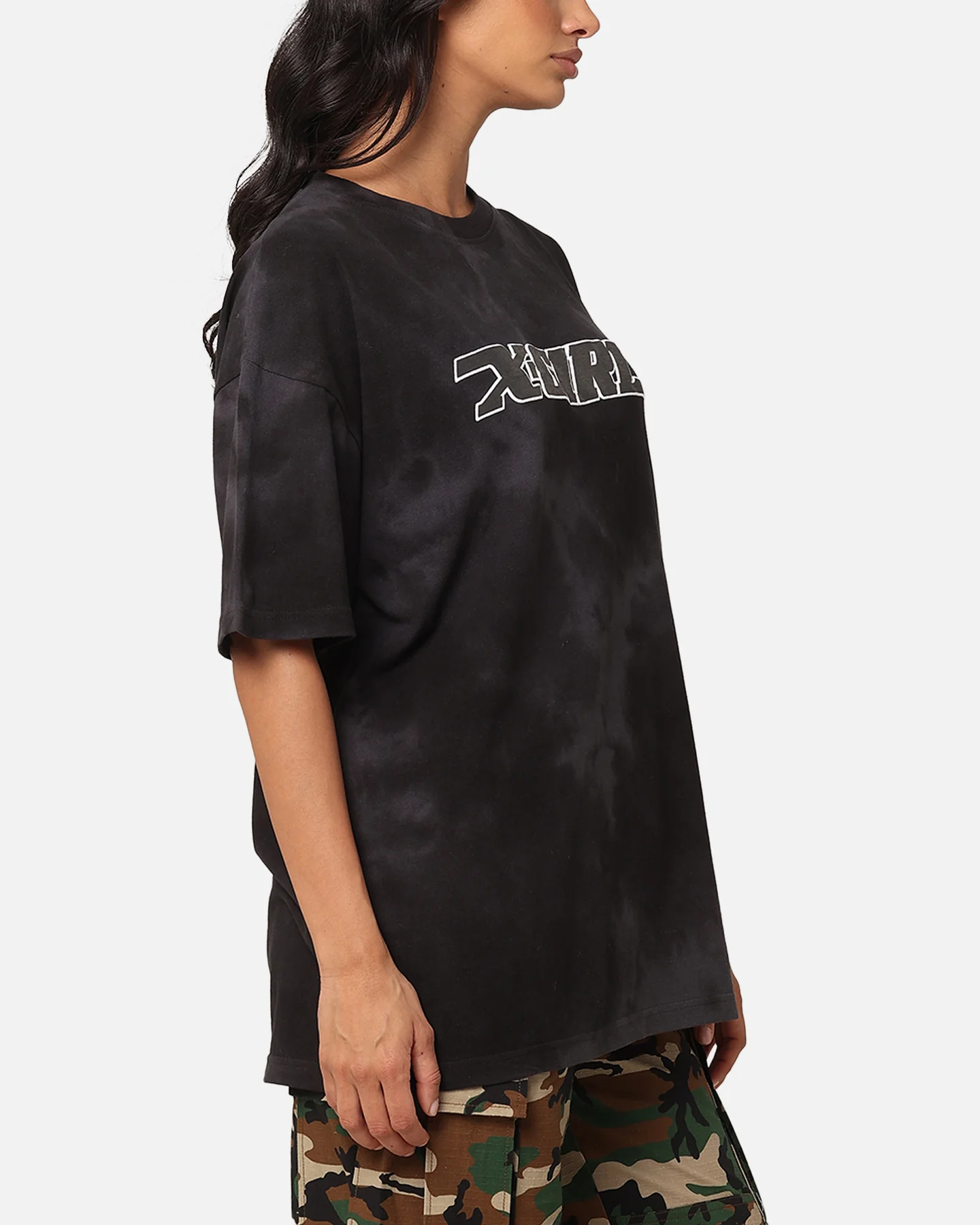 X-Girl Women's Future X-Girl Relaxed T-Shirt Black Tie-Dye - Image 4