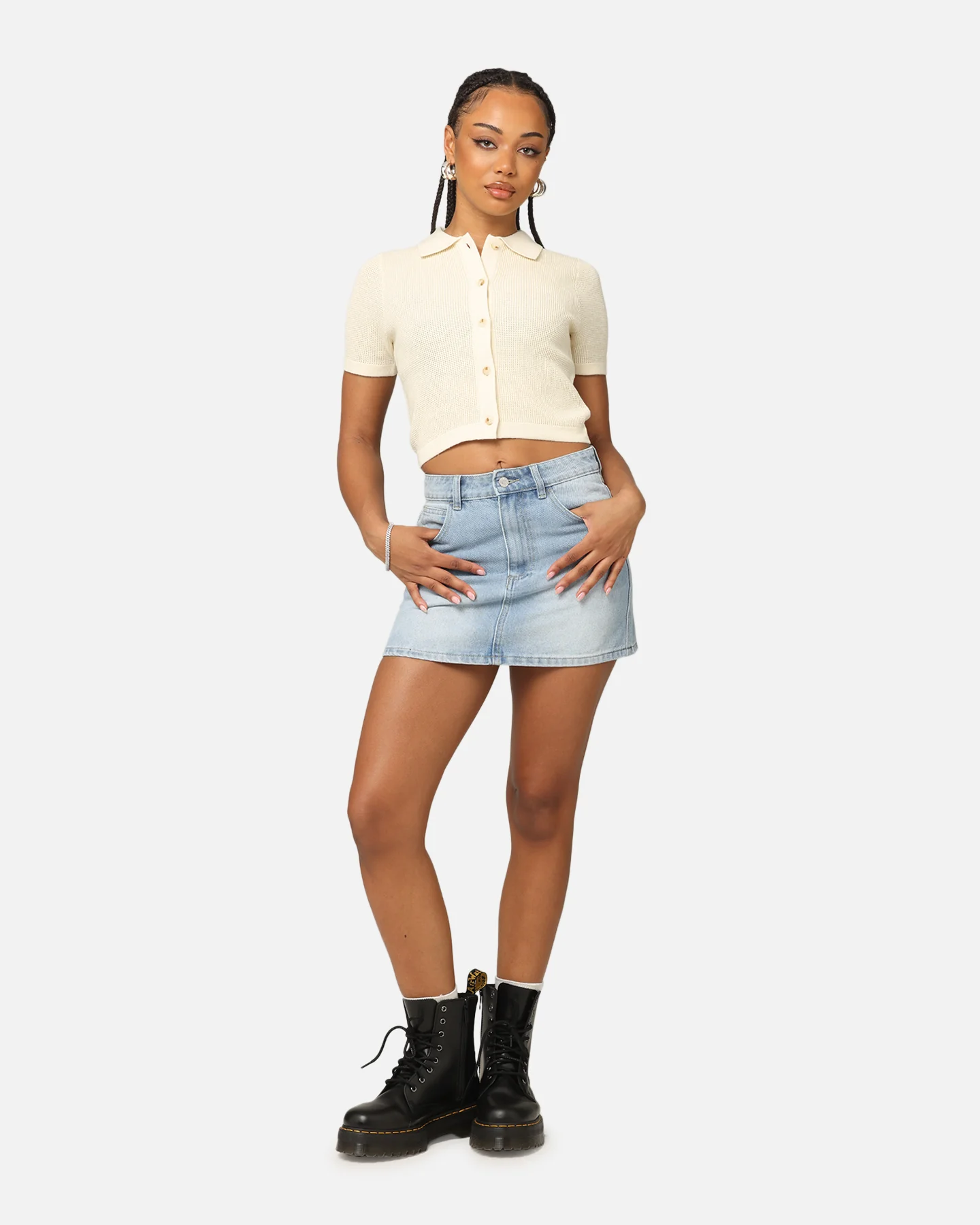 X-Girl Women's Gordon Skirt Washed Blue - Image 2