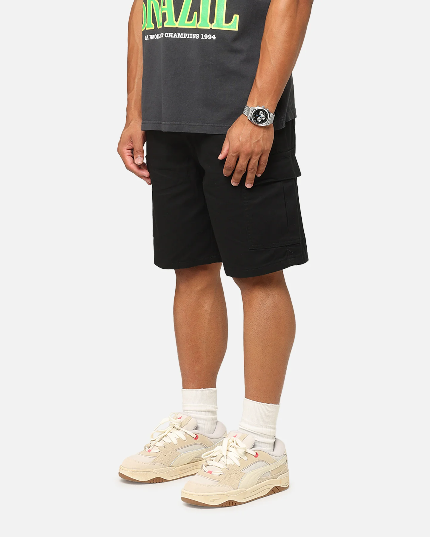 X-Large 91 Cargo Shorts Black - Image 6