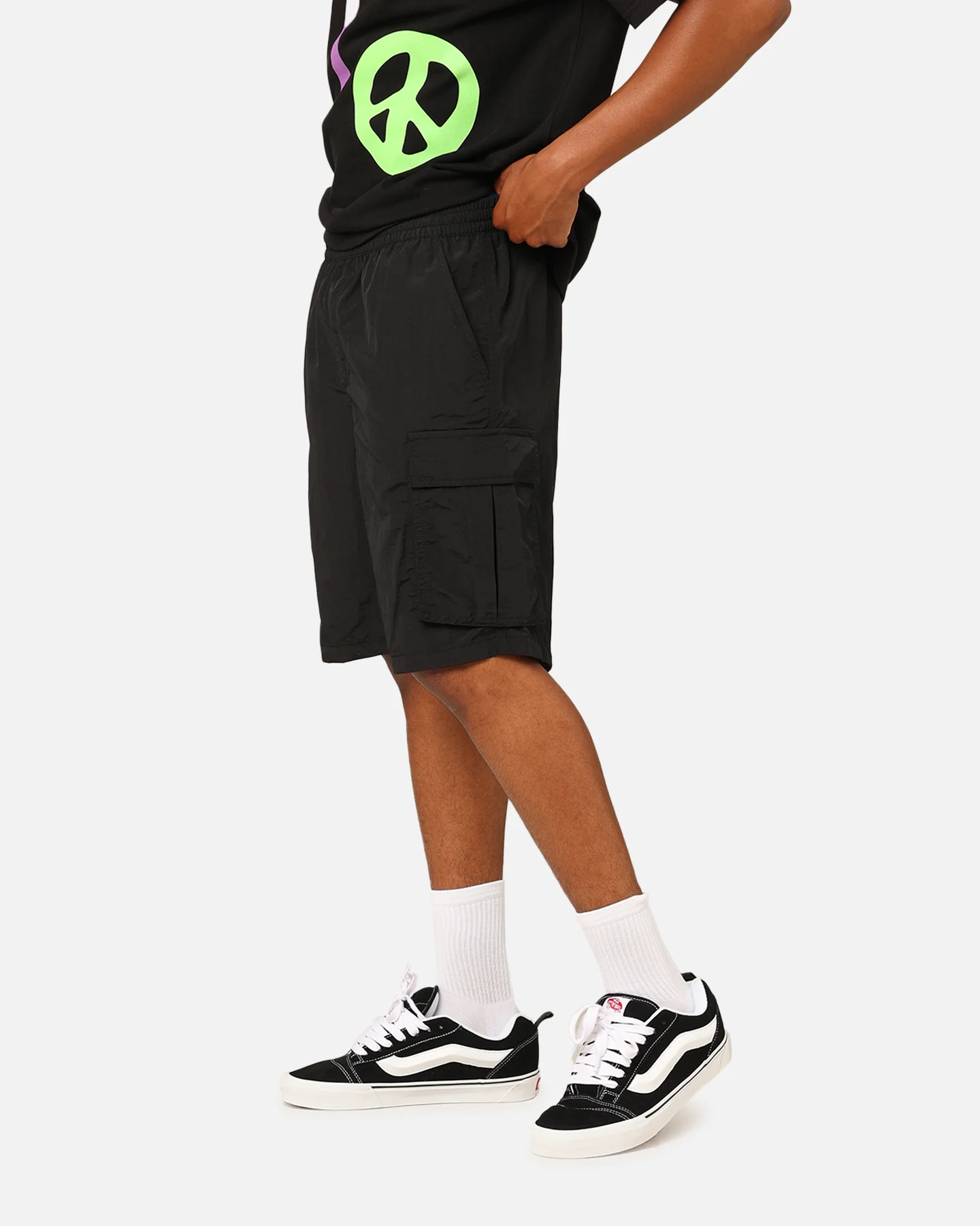 X-Large 91 Nylon Cargo Shorts Black - Image 6