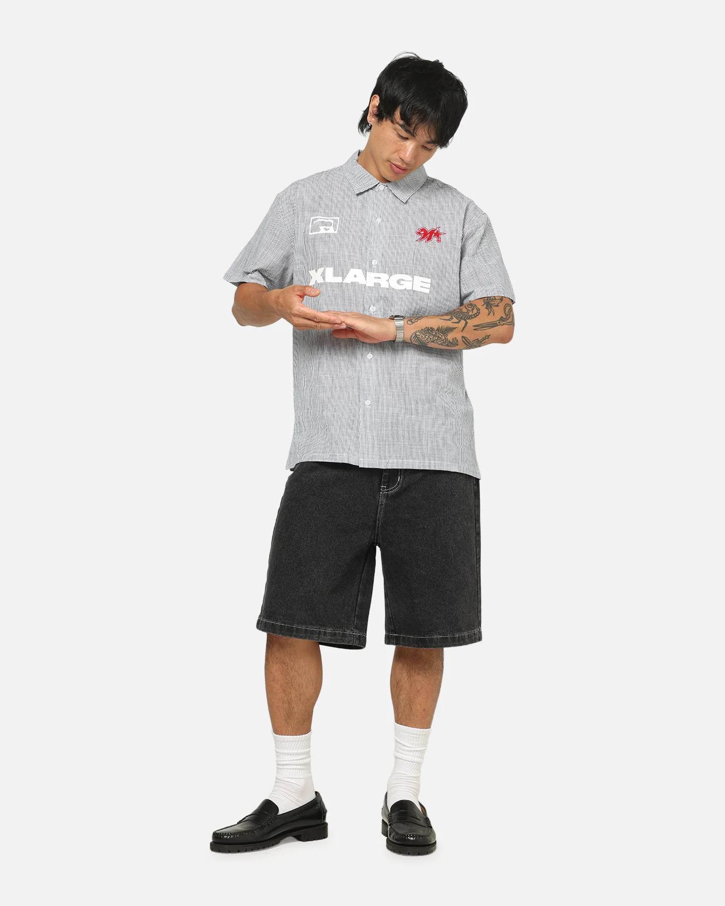 X-Large 91 Star Button Up Shirt White - Image 2