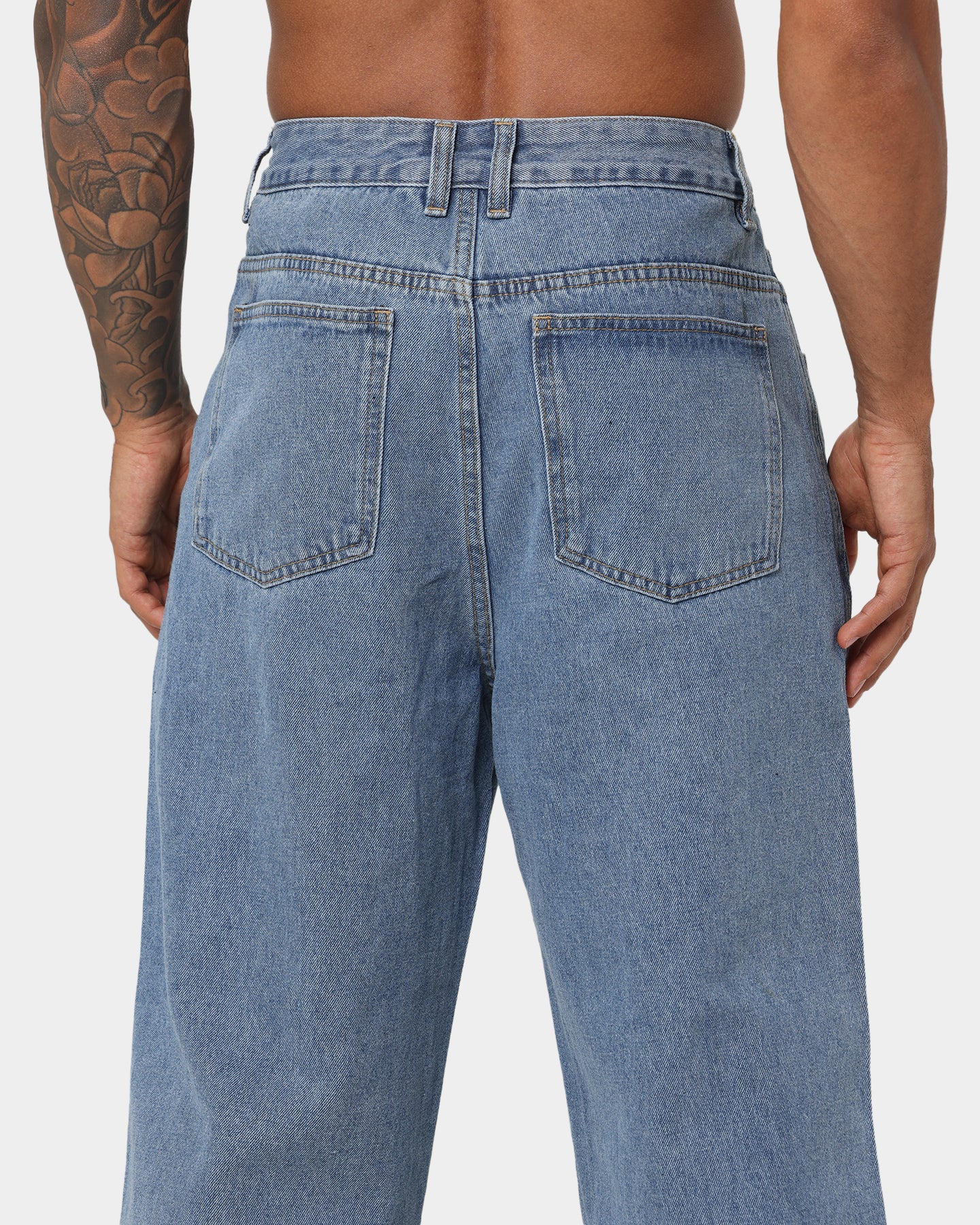 X-Large Bull Denim 91 Pants Mid Blue - Image 8