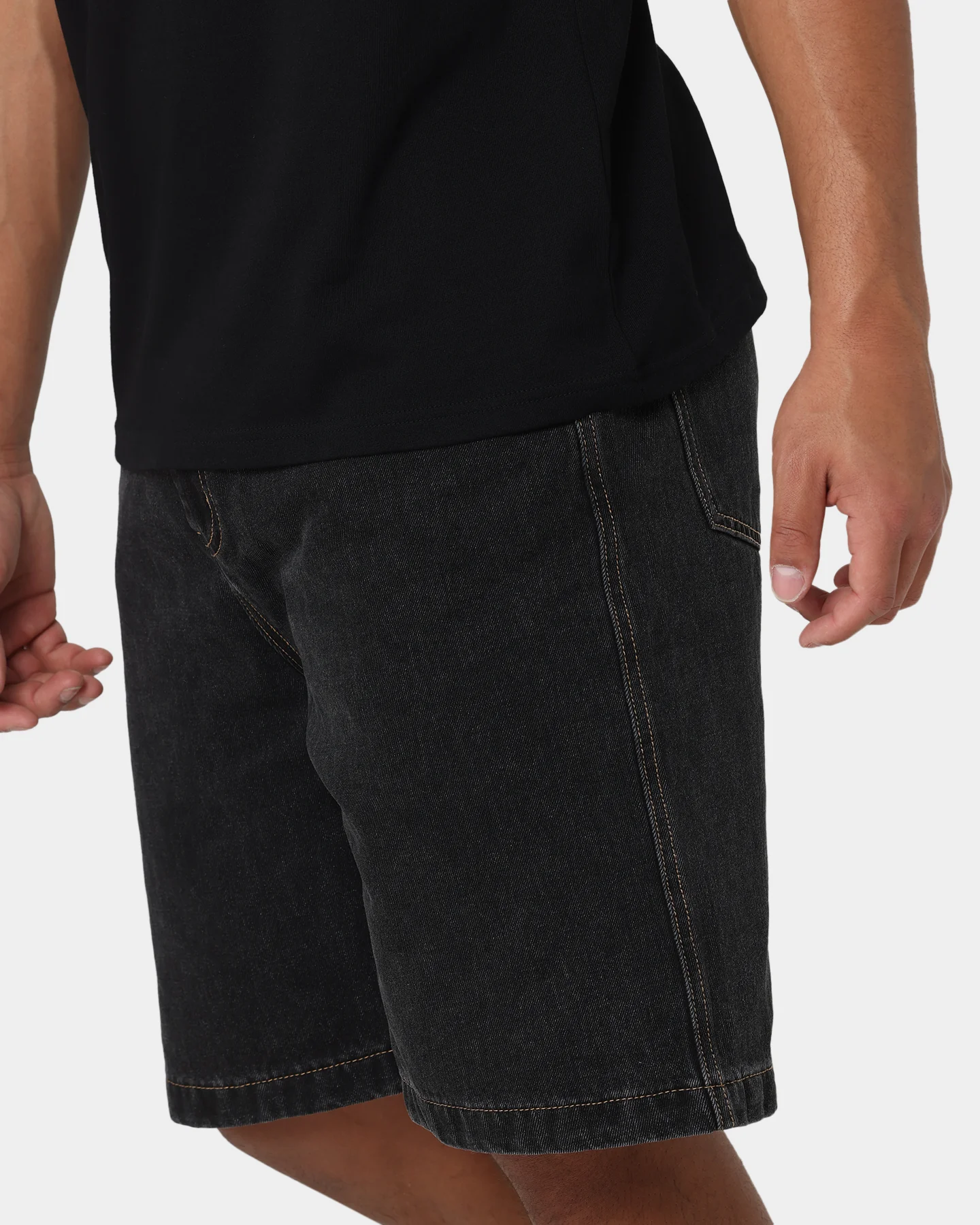 X-Large Bull Denim 91 Shorts Washed Black - Image 4