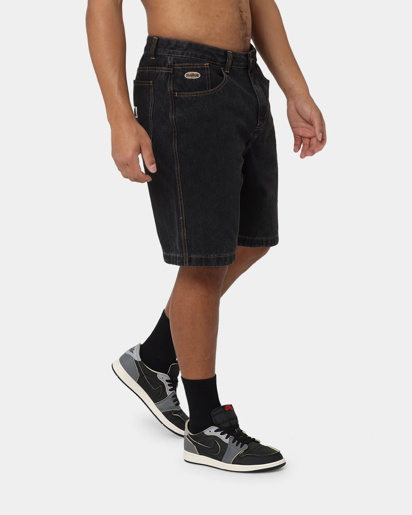 X-Large Bull Denim 91 Shorts Washed Black - Image 5