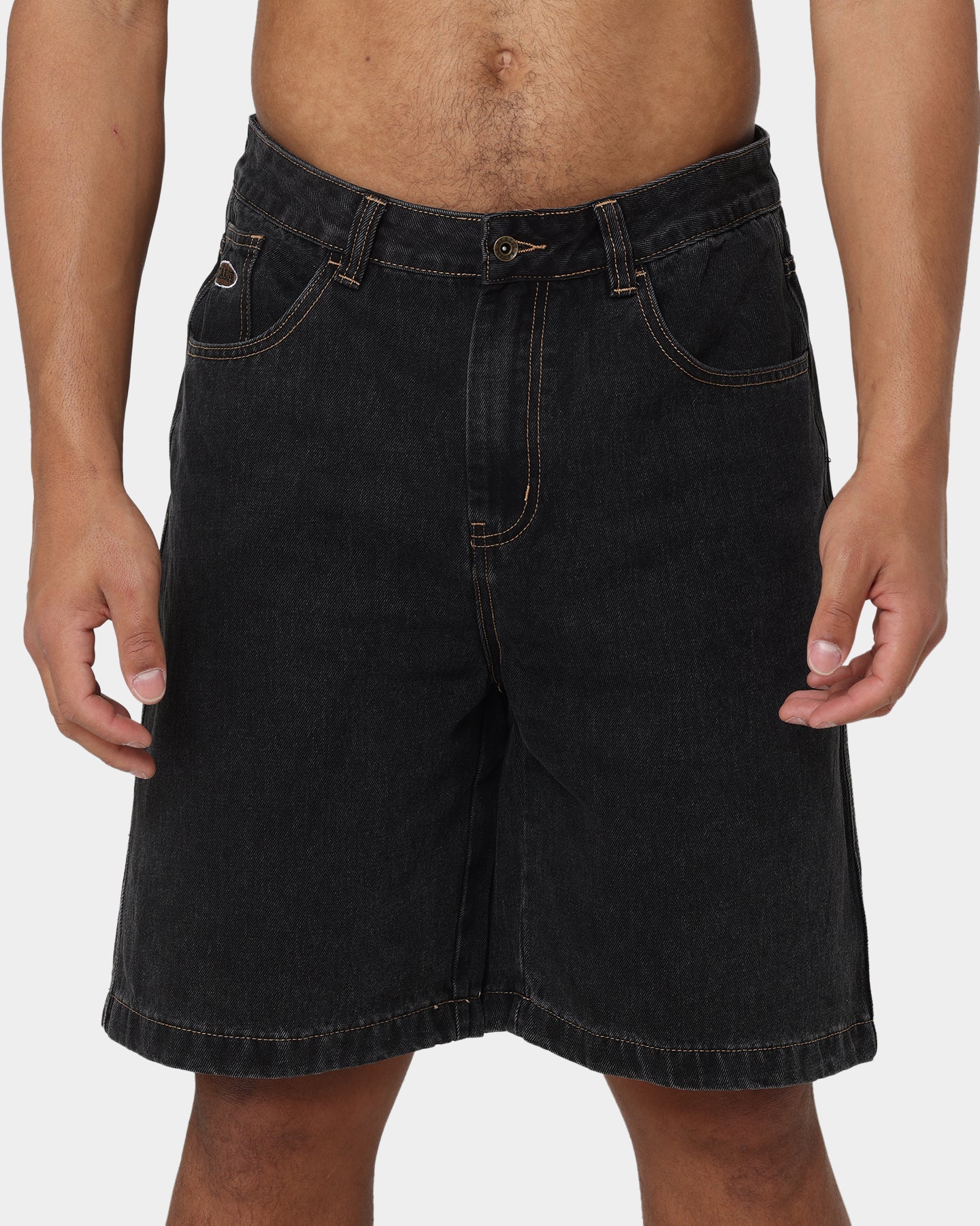 X-Large Bull Denim 91 Shorts Washed Black - Image 7