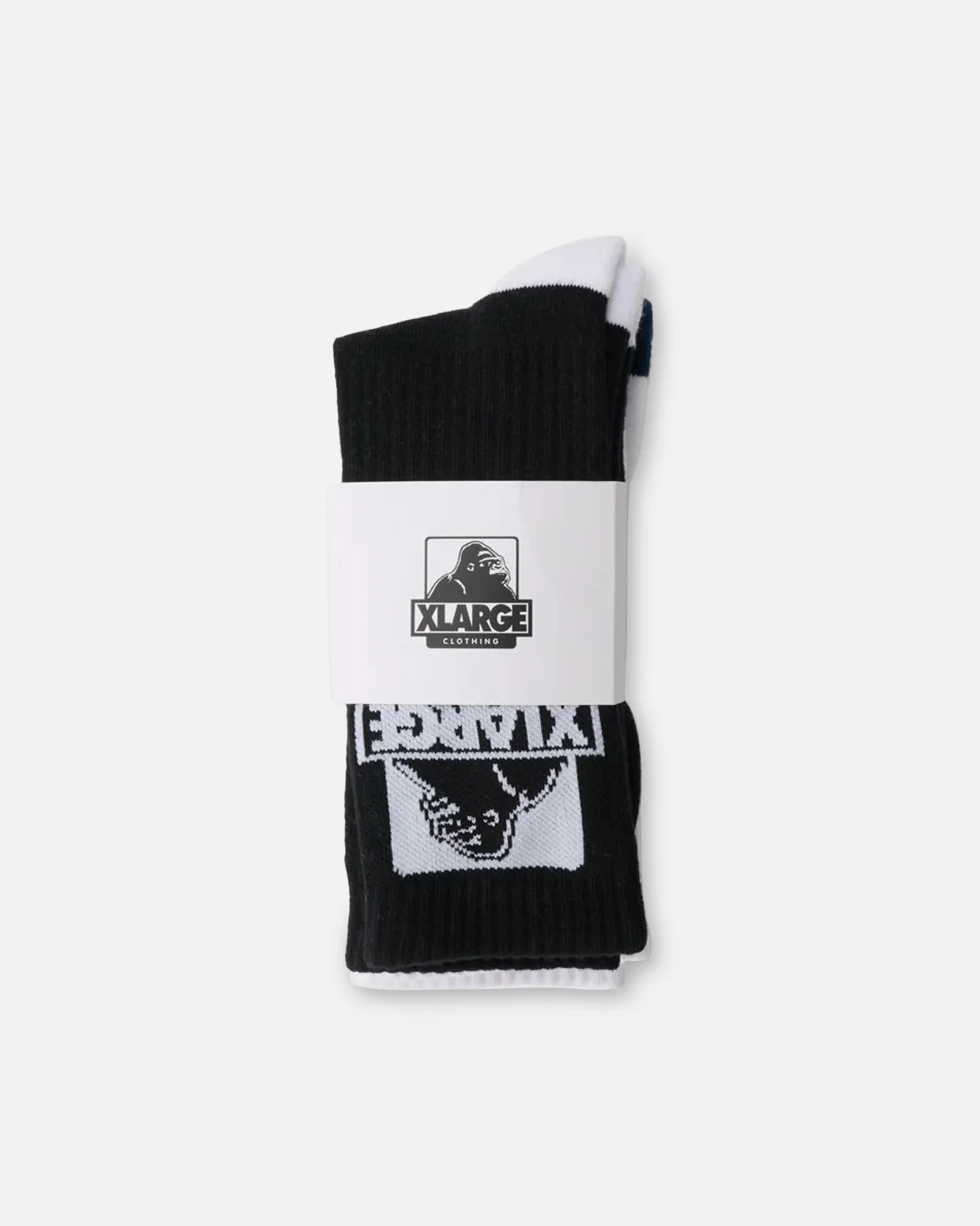 X-Large Classic OG Crew Socks 4 Pack Black - Image 2