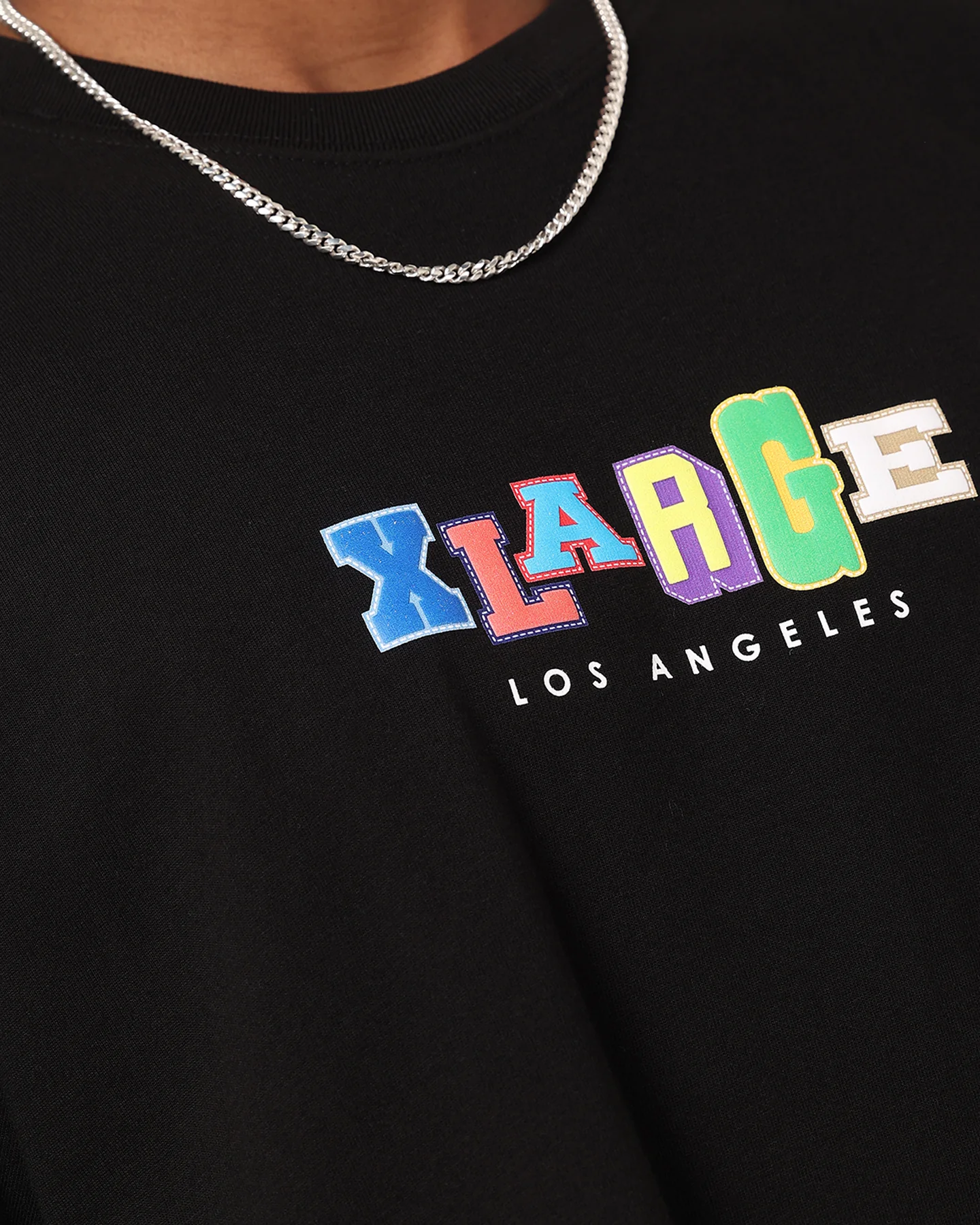 X-Large Colour College Short Sleeve T-Shirt Black - Image 6