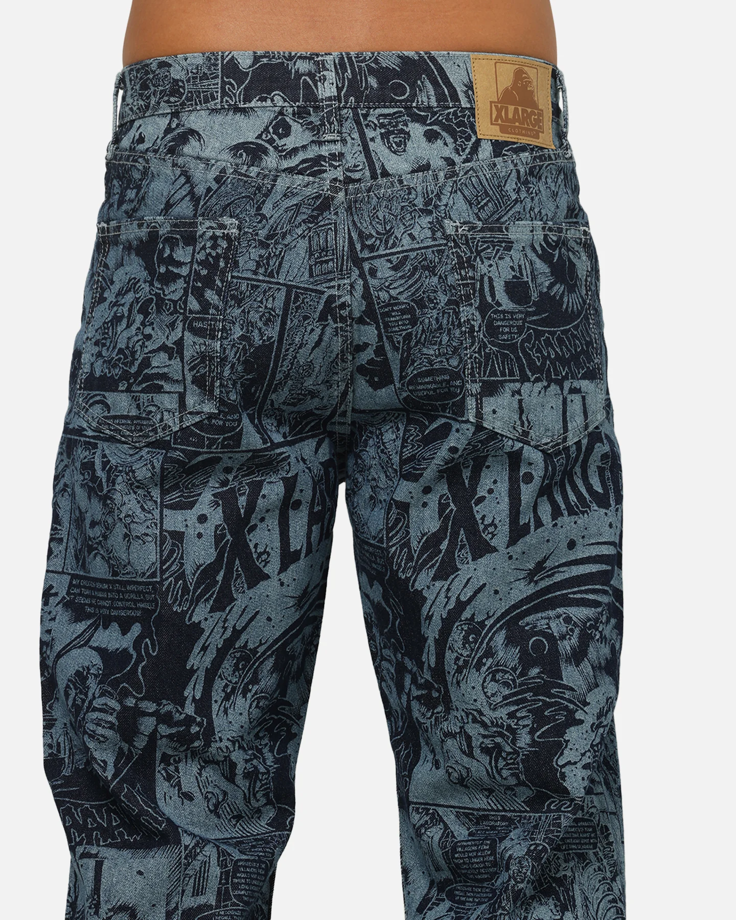 X-Large Comic Denim Pants Indigo - Image 8