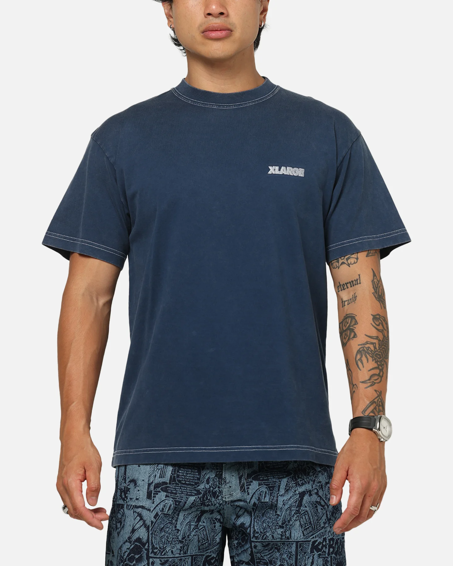 X-Large Comic II T-Shirt Navy - Image 2