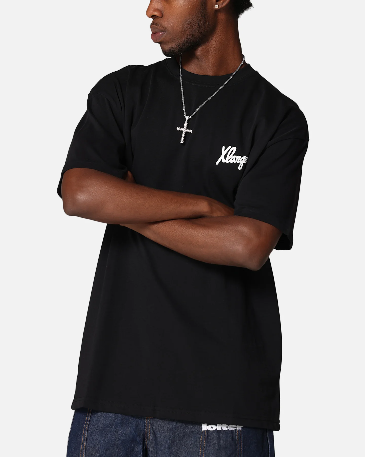 X-Large Folded Crown T-Shirt Solid Black - Image 8