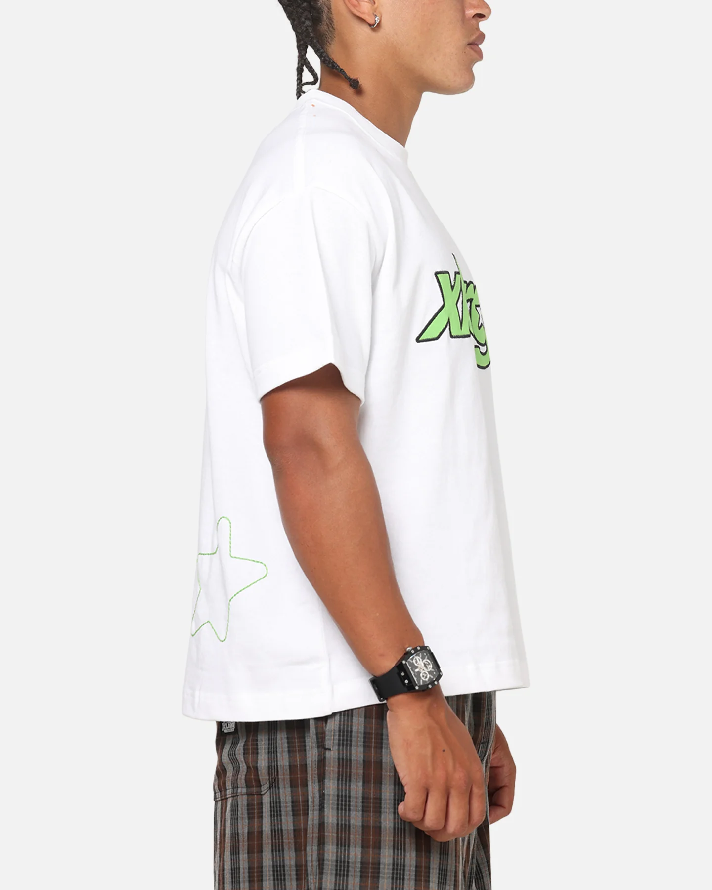 X-Large Italic Star Gorilla T-Shirt White - Image 4