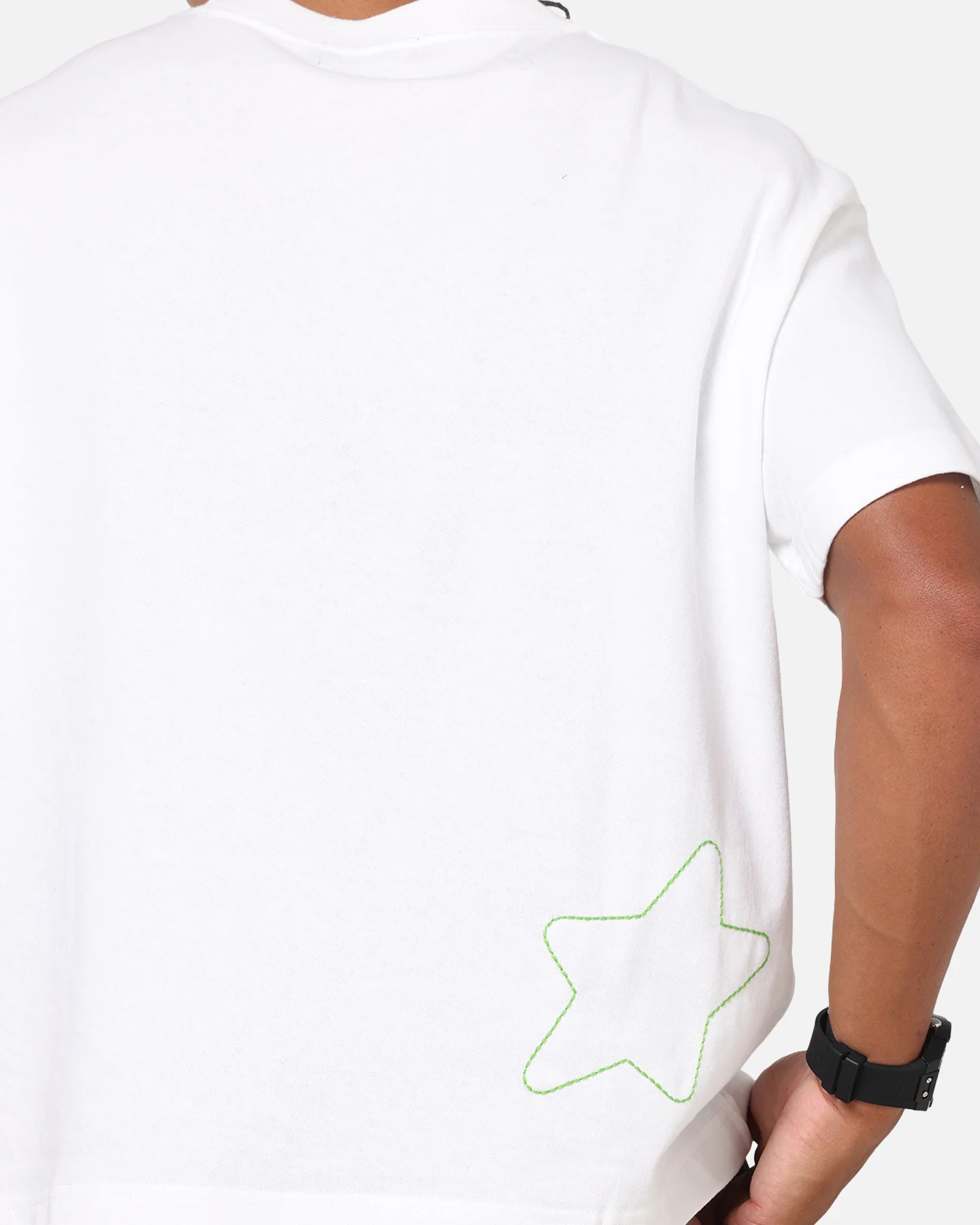 X-Large Italic Star Gorilla T-Shirt White - Image 7