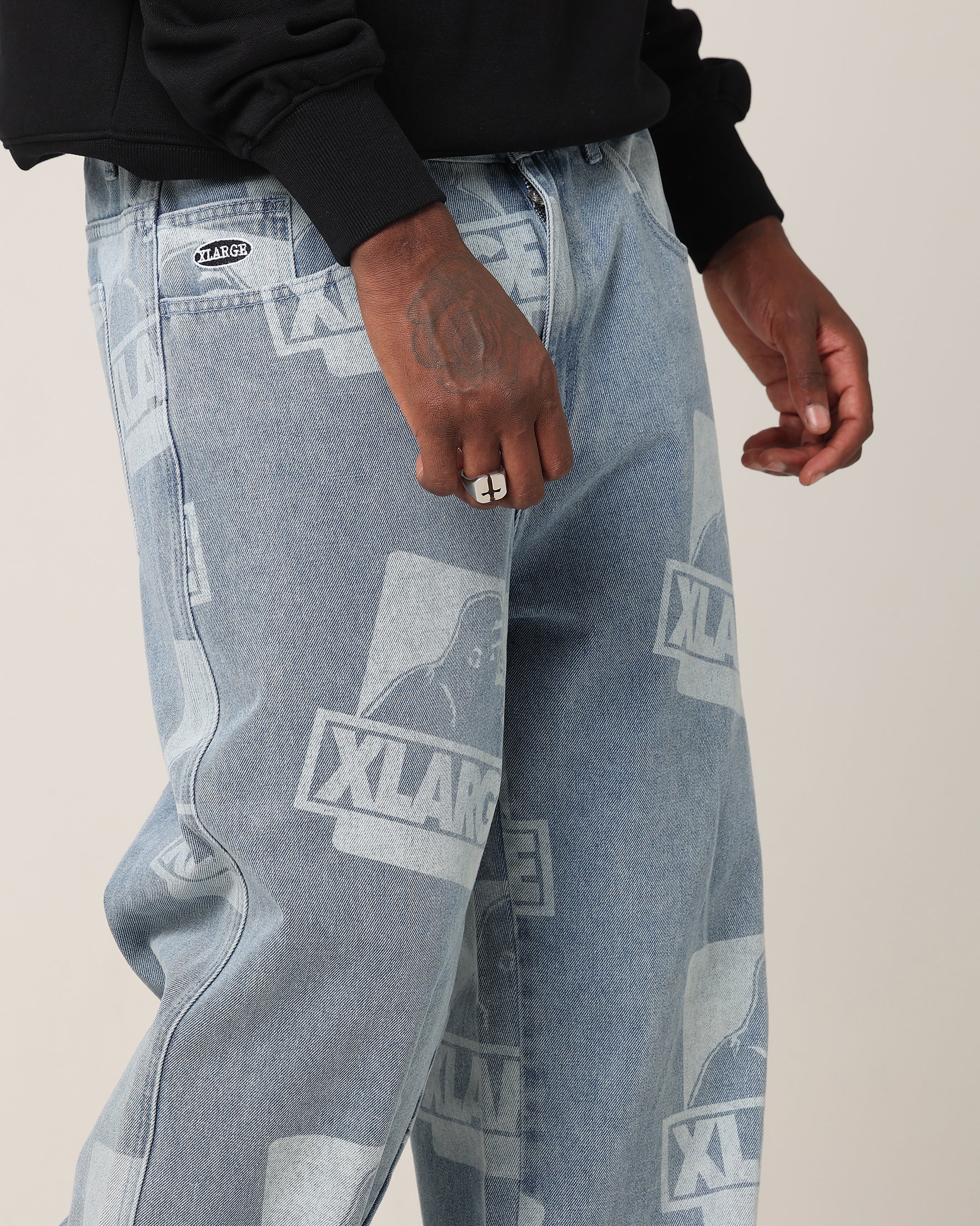 X-Large OG Bull Denim 91 Pants Light Denim - Image 4