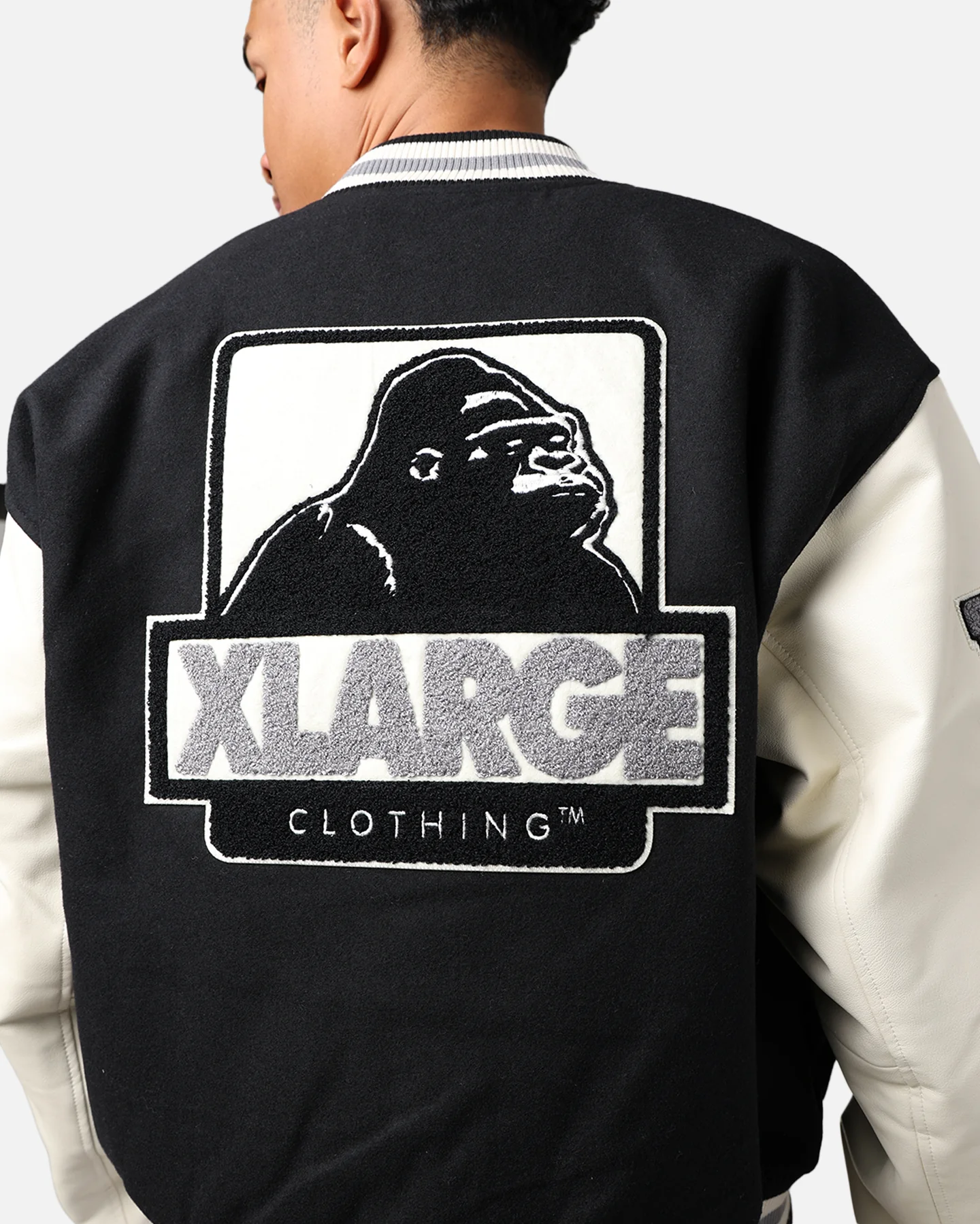 X-Large OG Logo Varsity Jacket Black - Image 11