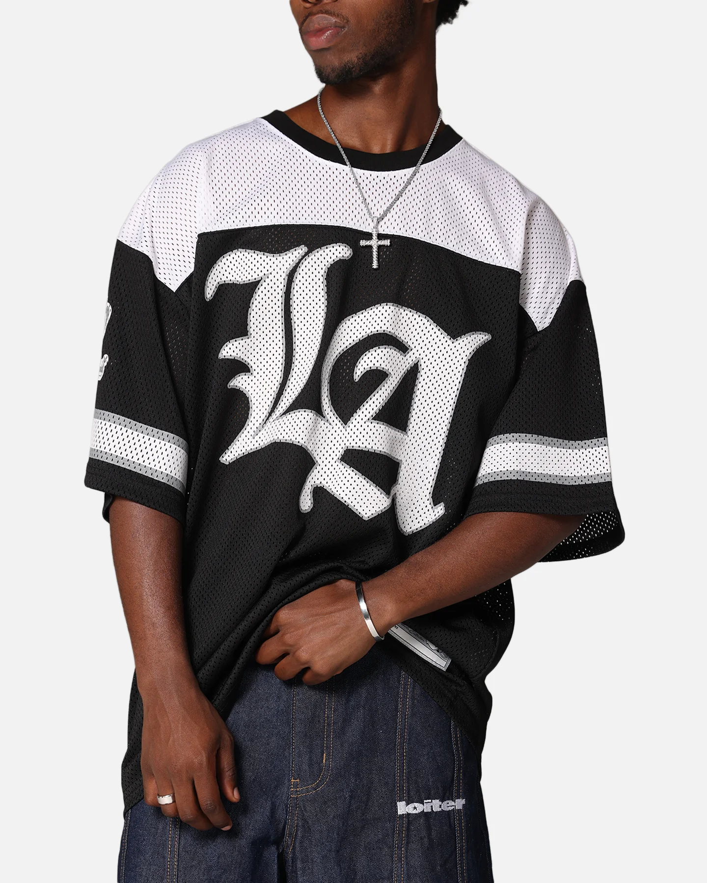 X-Large Old English Game Jersey Black - Image 7