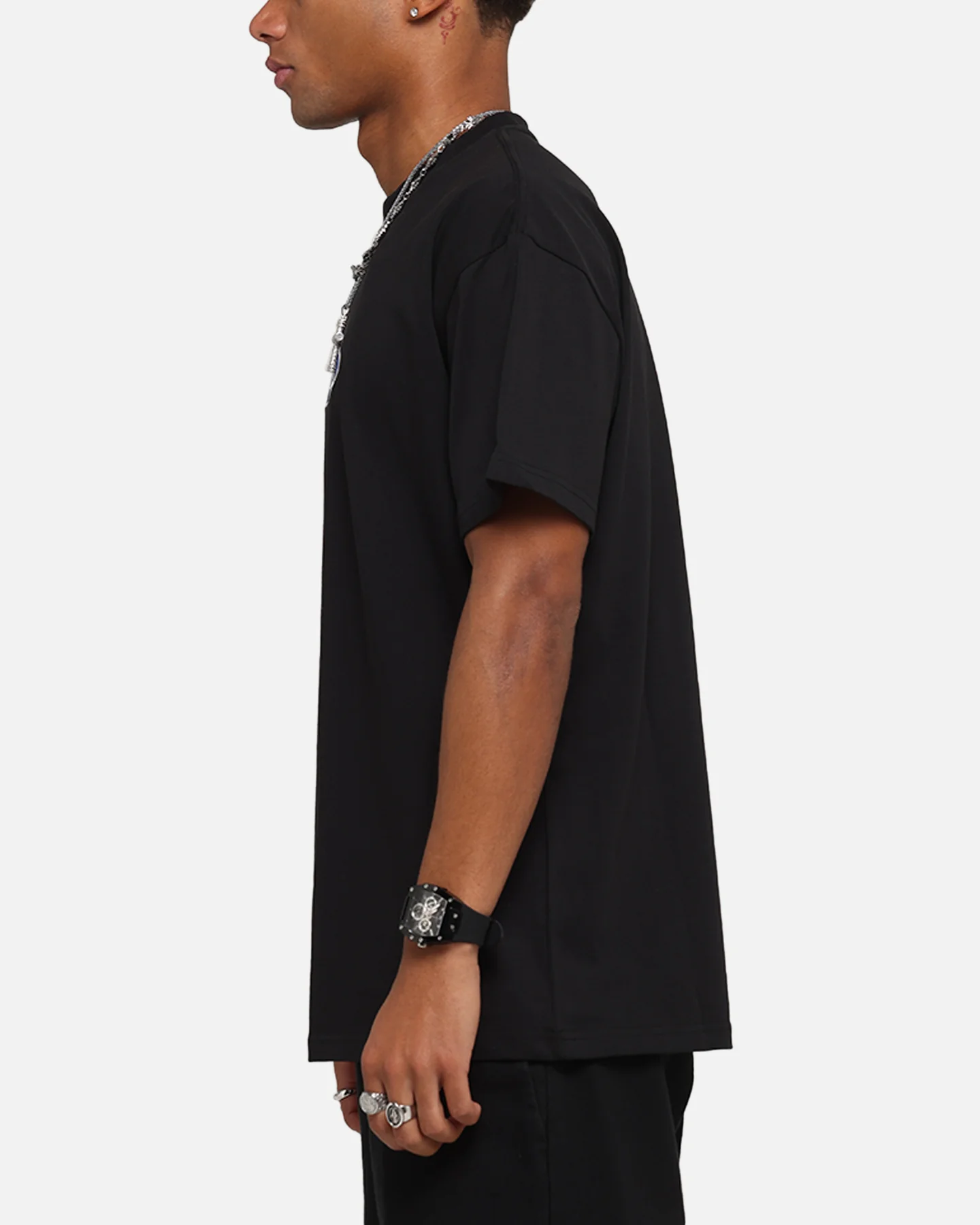 X-Large Oval Script T-Shirt Black - Image 4