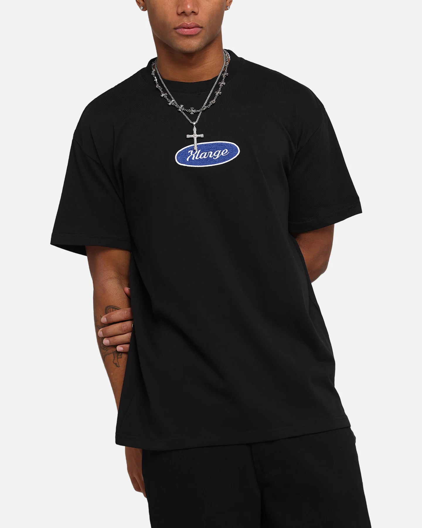 X-Large Oval Script T-Shirt Black - Image 6