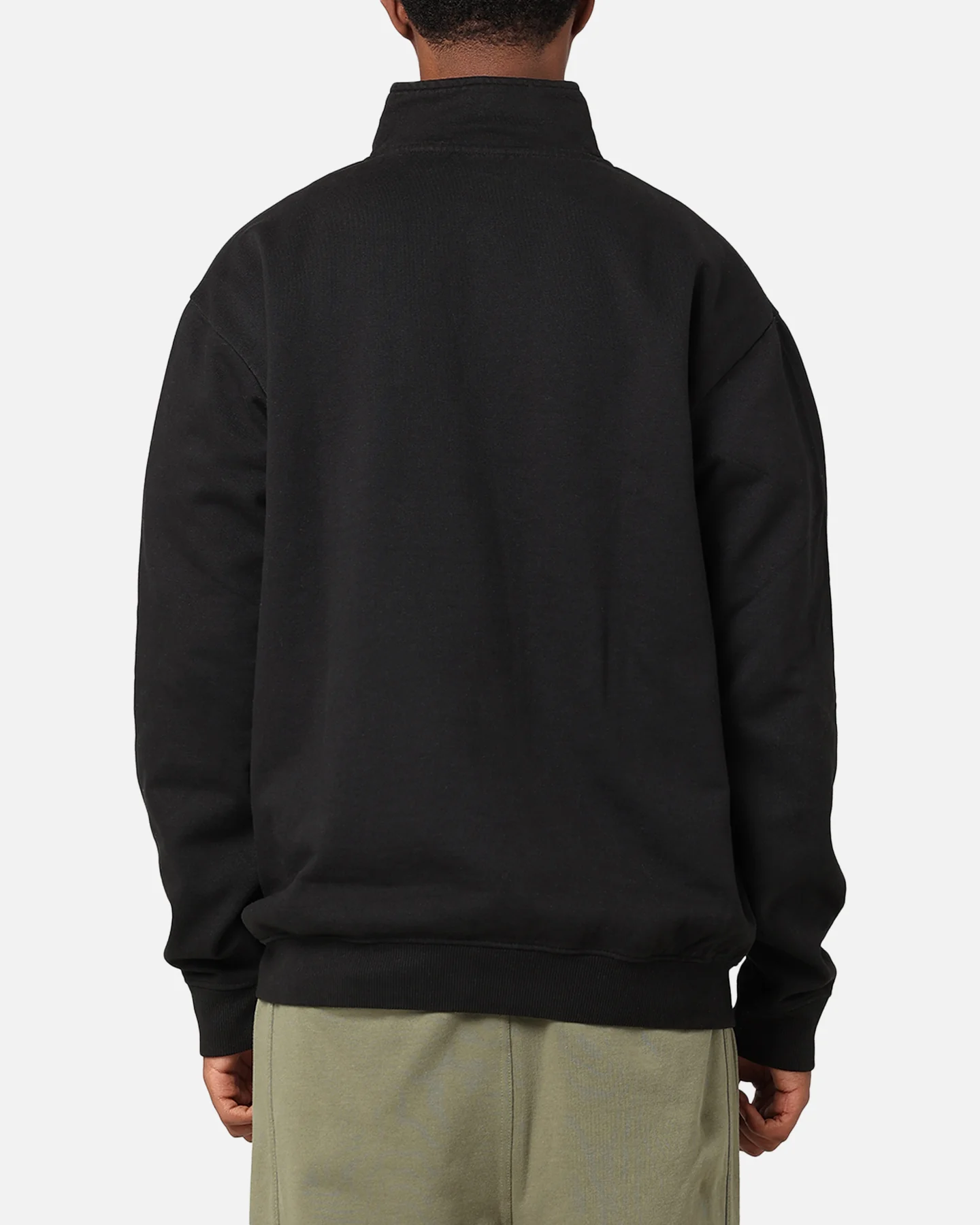 X-Large Quater Zip Crewneck Pigment Black - Image 3