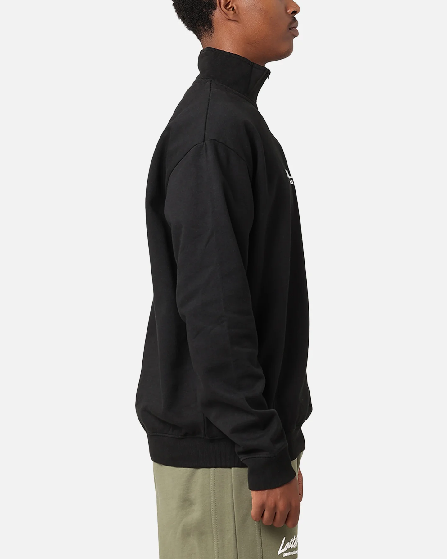 X-Large Quater Zip Crewneck Pigment Black - Image 4
