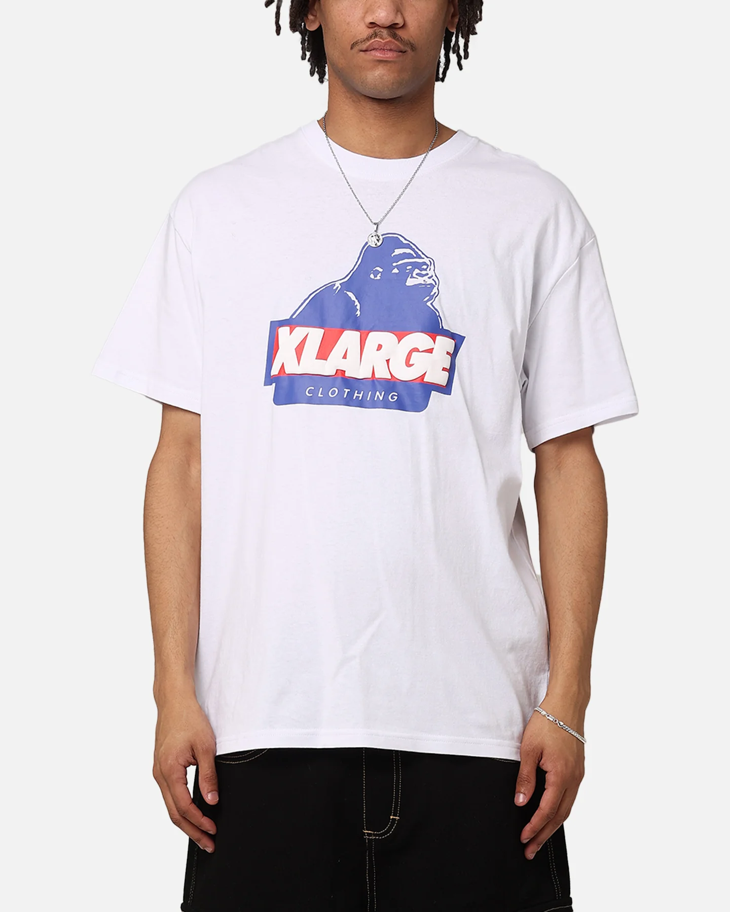 X-Large Slanted Store T-Shirt Solid White