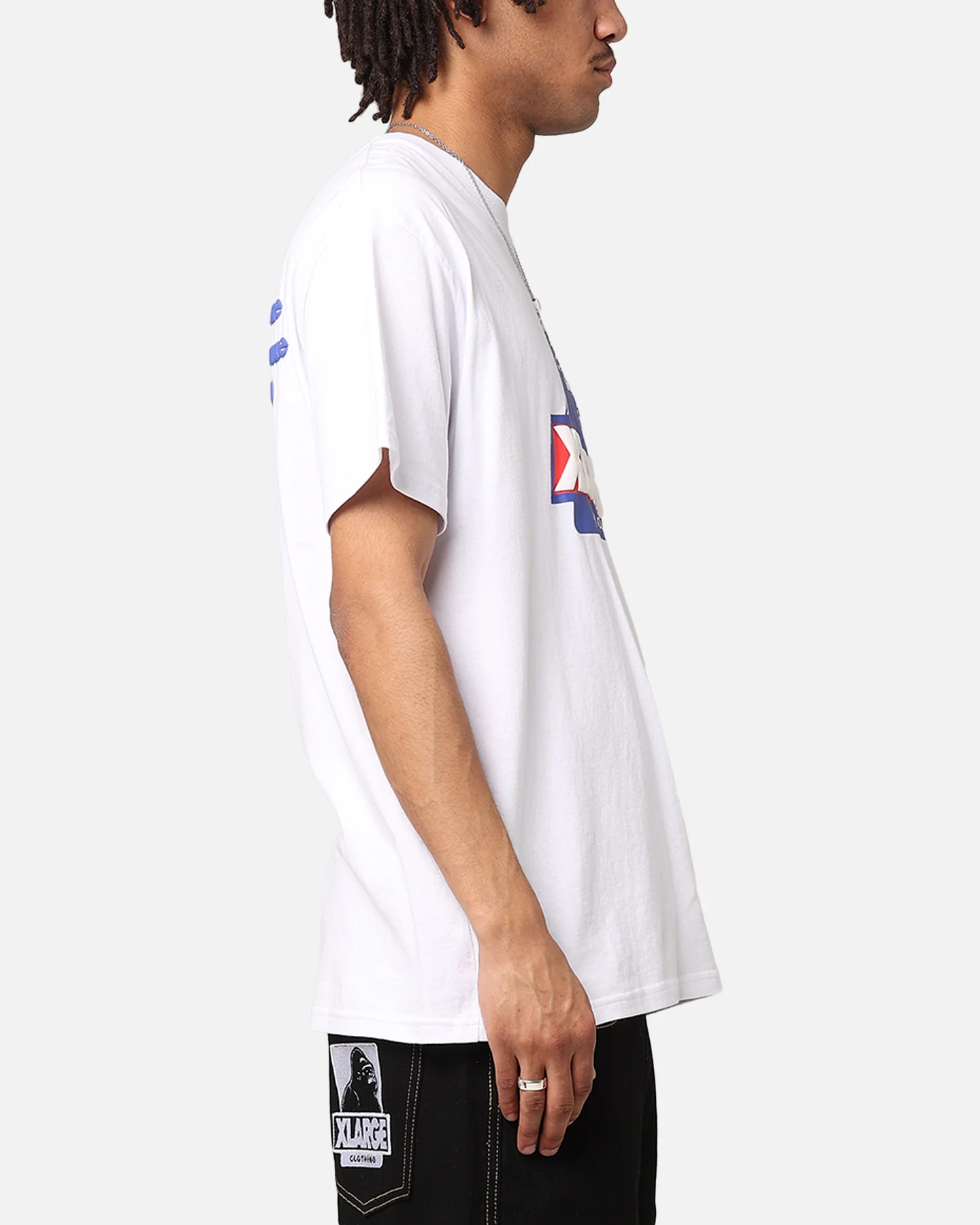 X-Large Slanted Store T-Shirt Solid White - Image 5