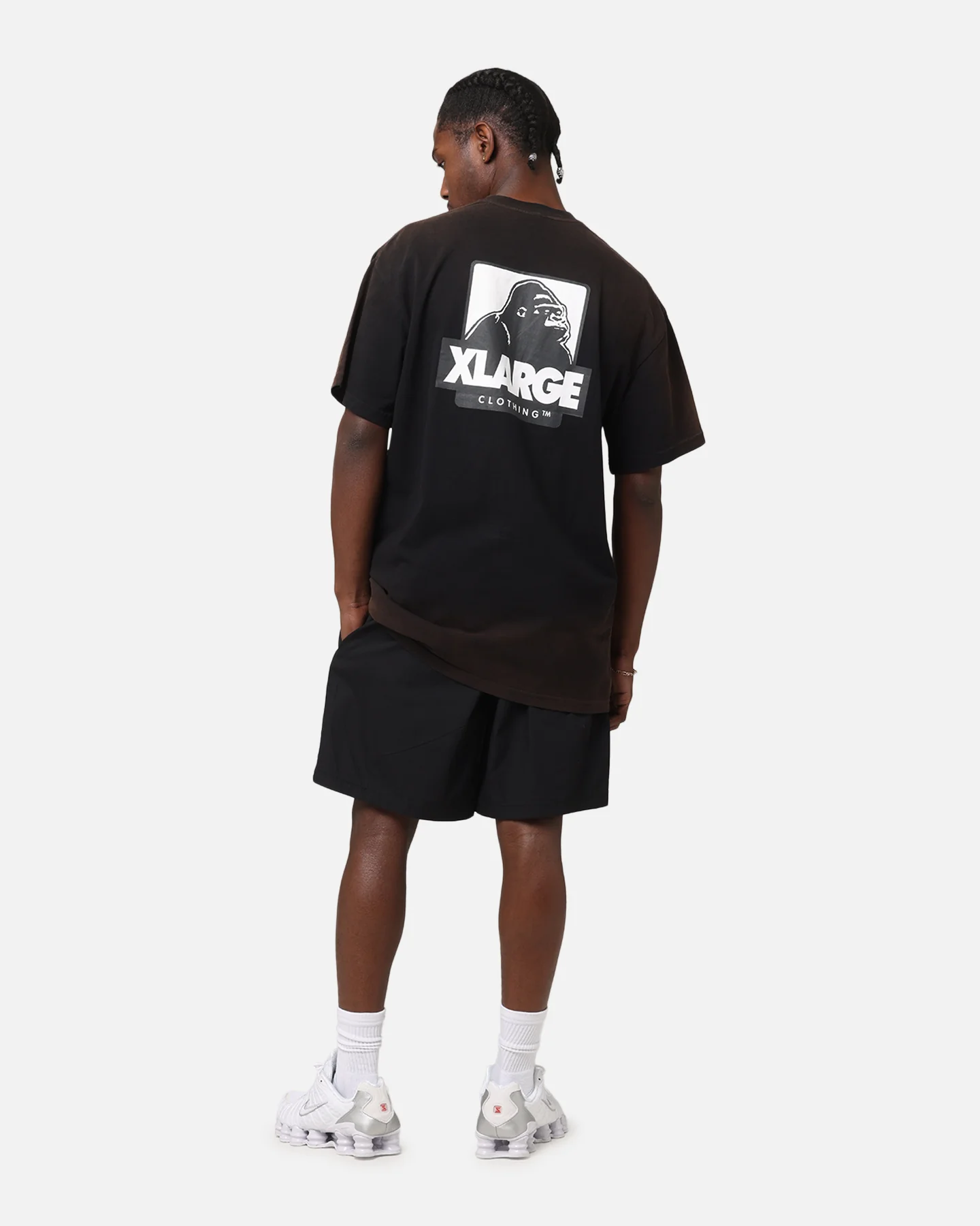 X-Large Washed 91 LCD T-Shirt Coffee - Image 3
